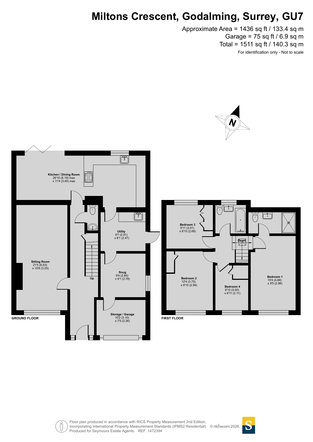 69, Miltons Crescent, Surrey floorplan