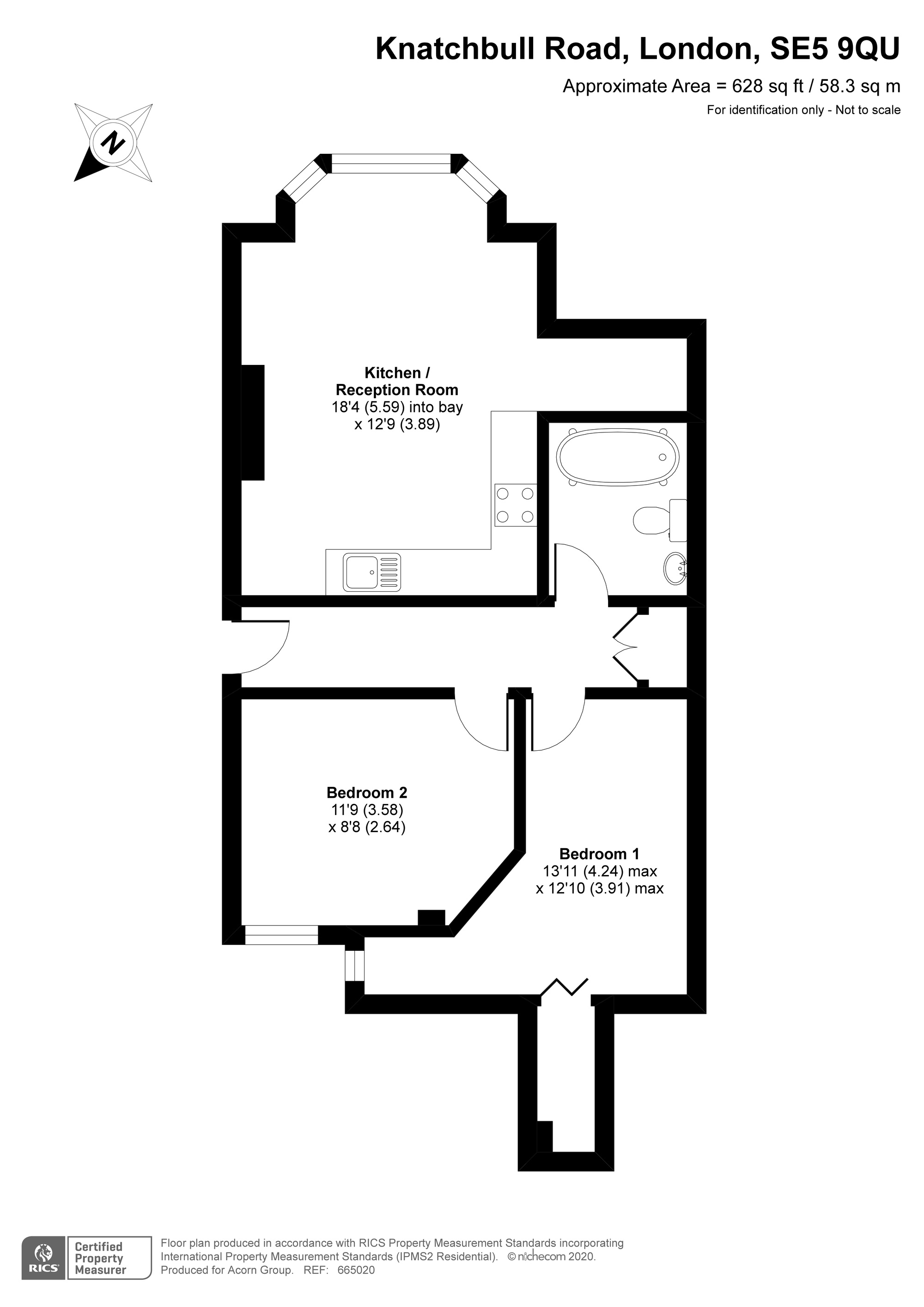 Knatchbull Road, London SE5, 2 bedroom flat for sale 58331836