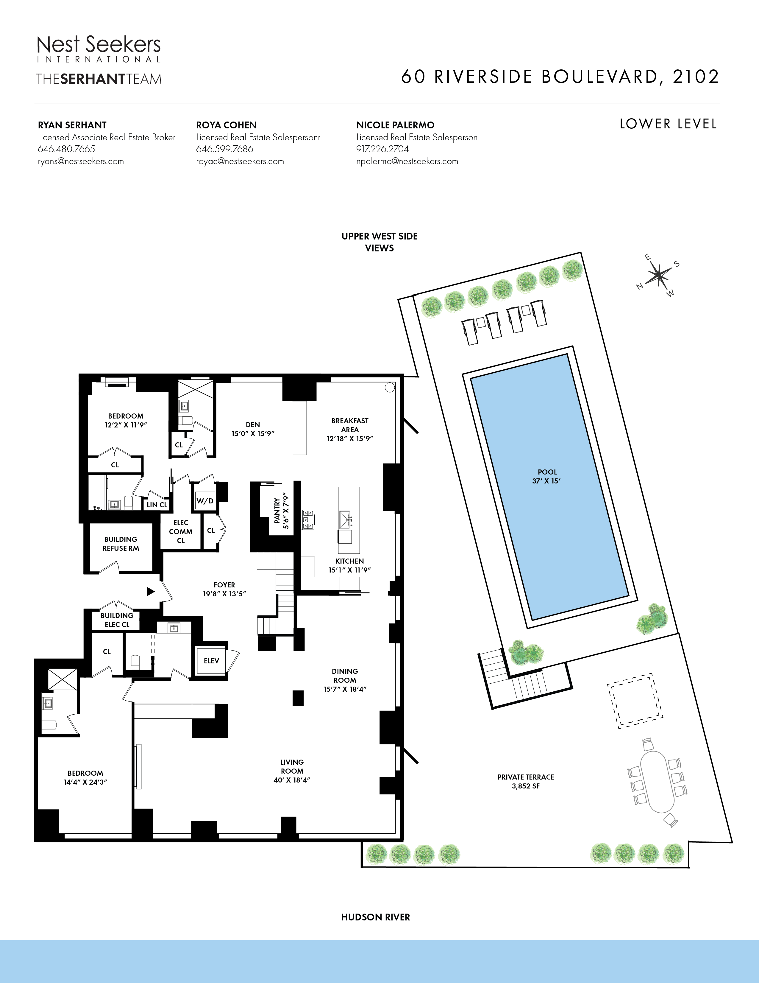 6 bed apartment for sale in 60 Riverside Blvd Apt 2102, New York, Ny