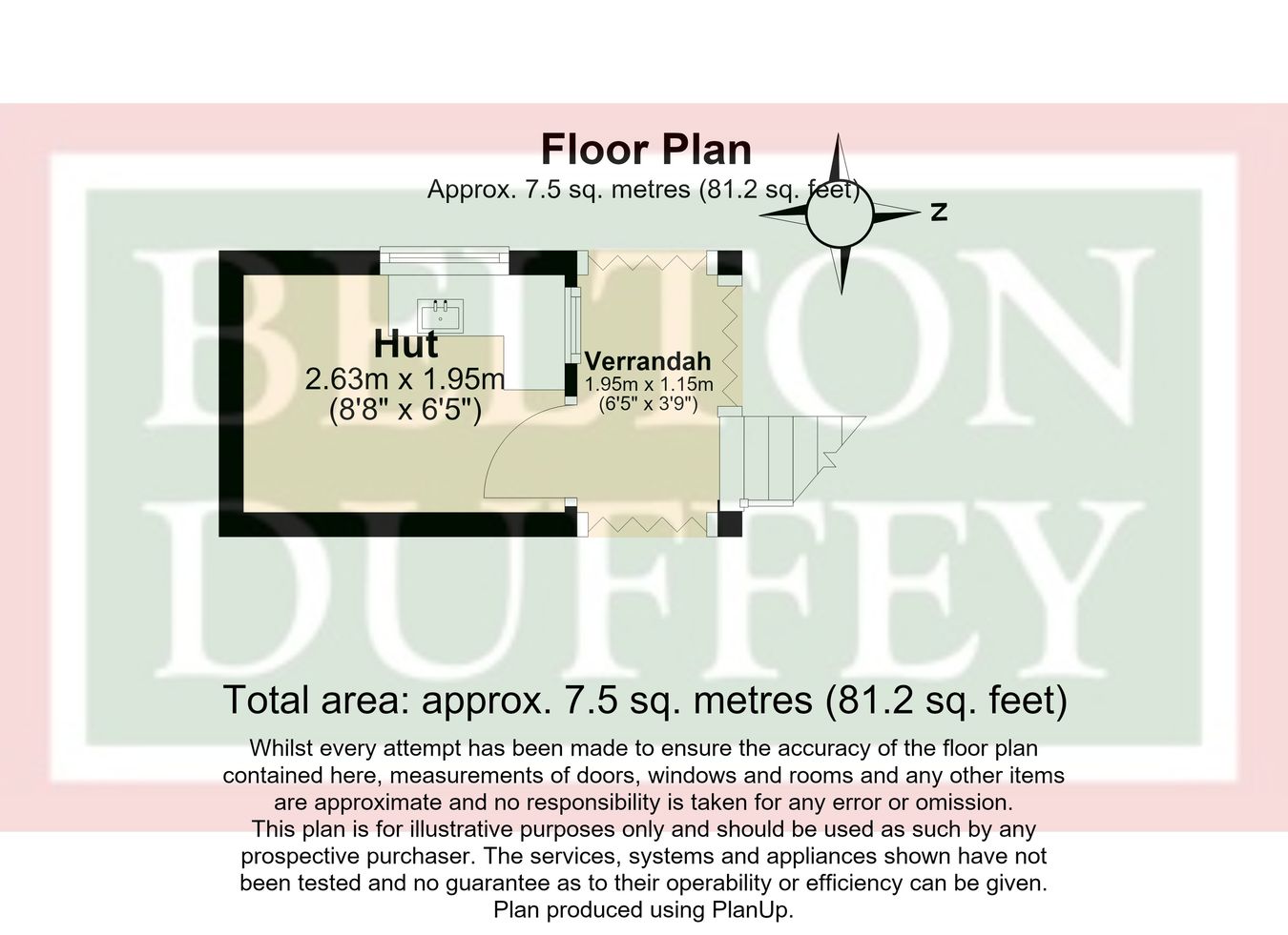 Beach Hut 208, The Beach, Wells-next-the-Sea floorplan