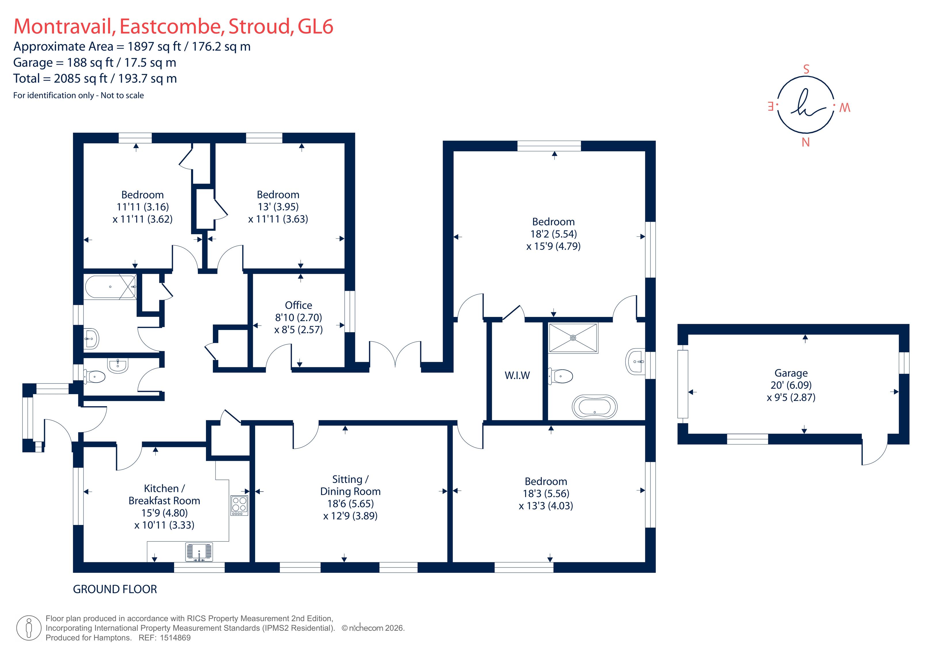 Montravail, Vatch lane, Eastcombe floorplan