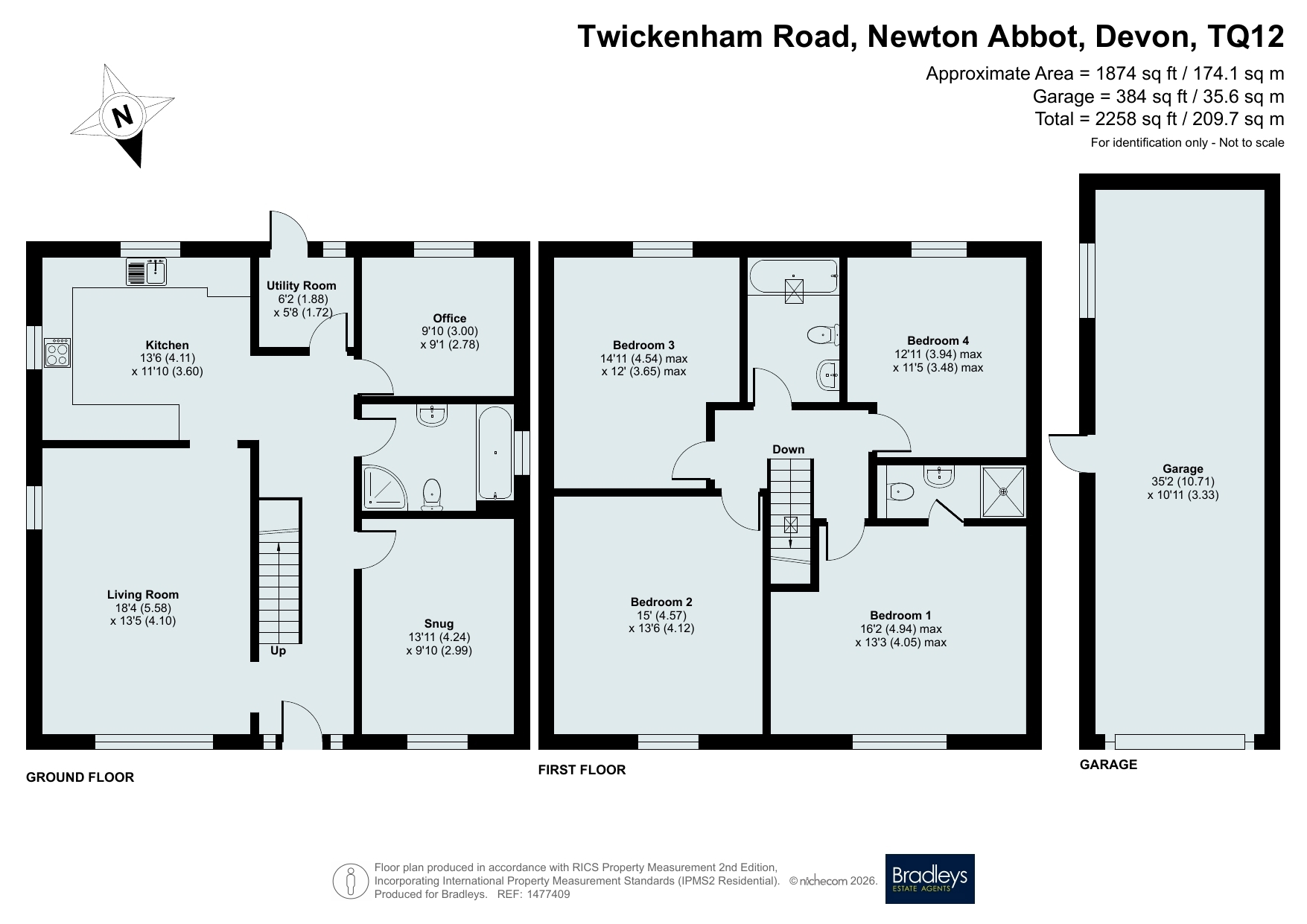 3 Twickenham Road, Newton Abbot Devon, Devon floorplan