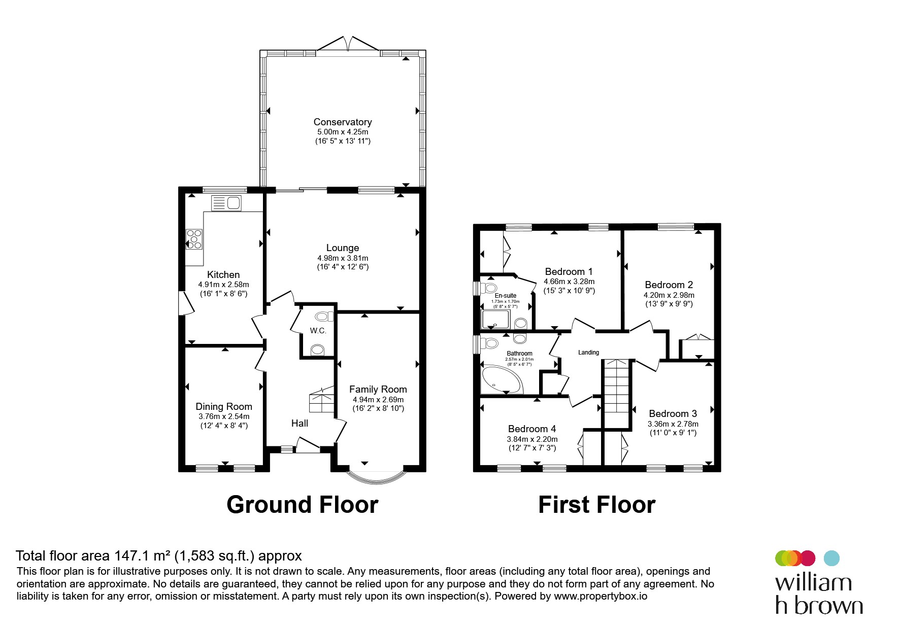 5, Holmshaw Close, Doncaster floorplan