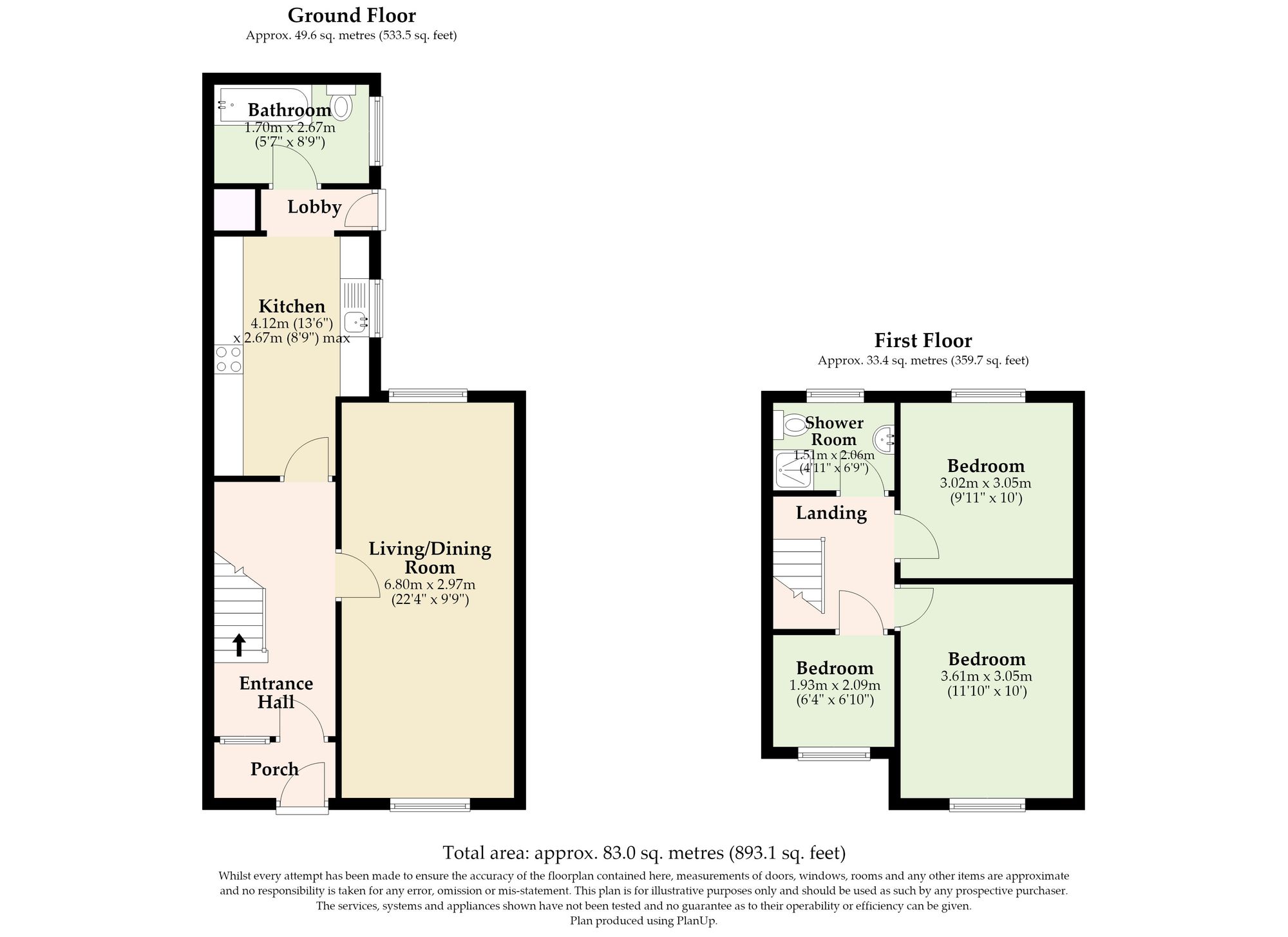 1 Clemence Street, Lowestoft floorplan