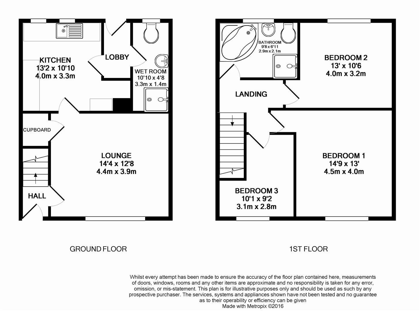 105, Fryston Road, Castleford floorplan