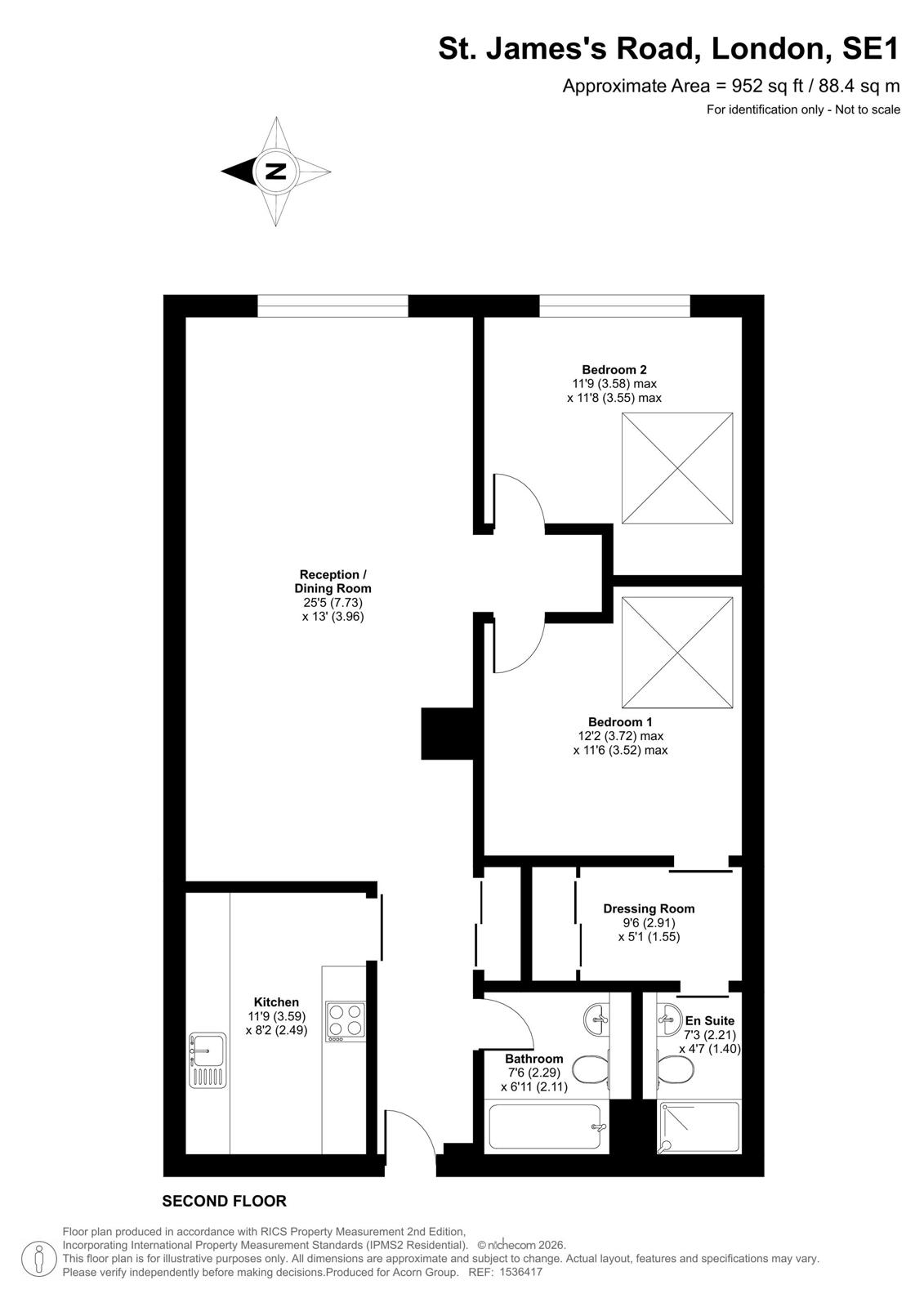 St. James's Road, London floorplan