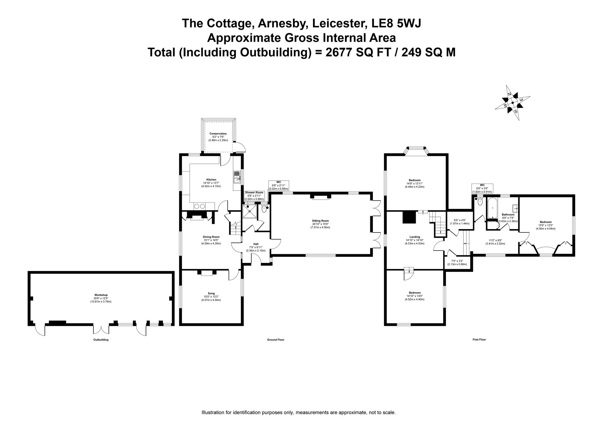 The Cottage St. Peters Road, Leicester floorplan