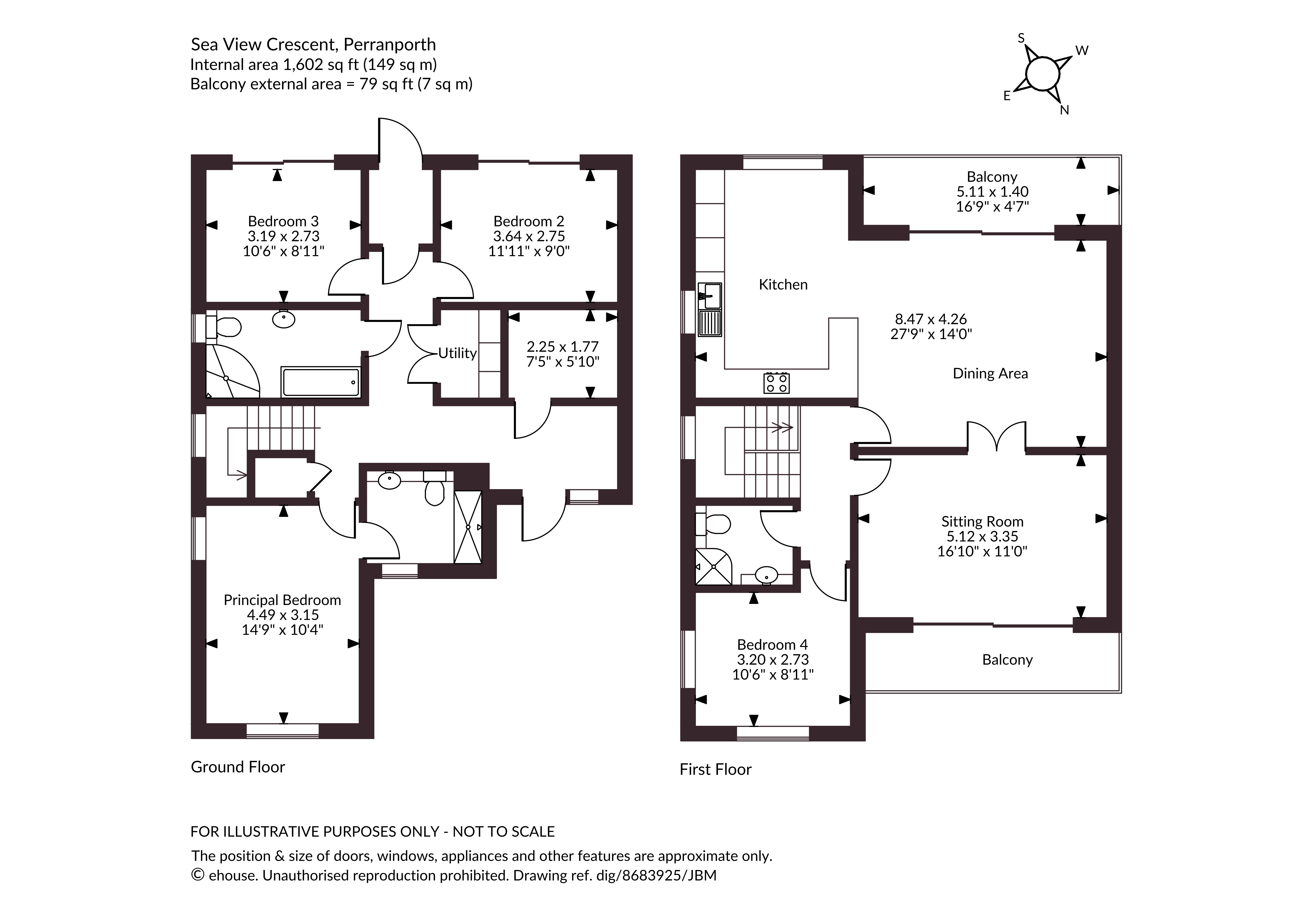 2, Sea View Crescent, Cornwall floorplan