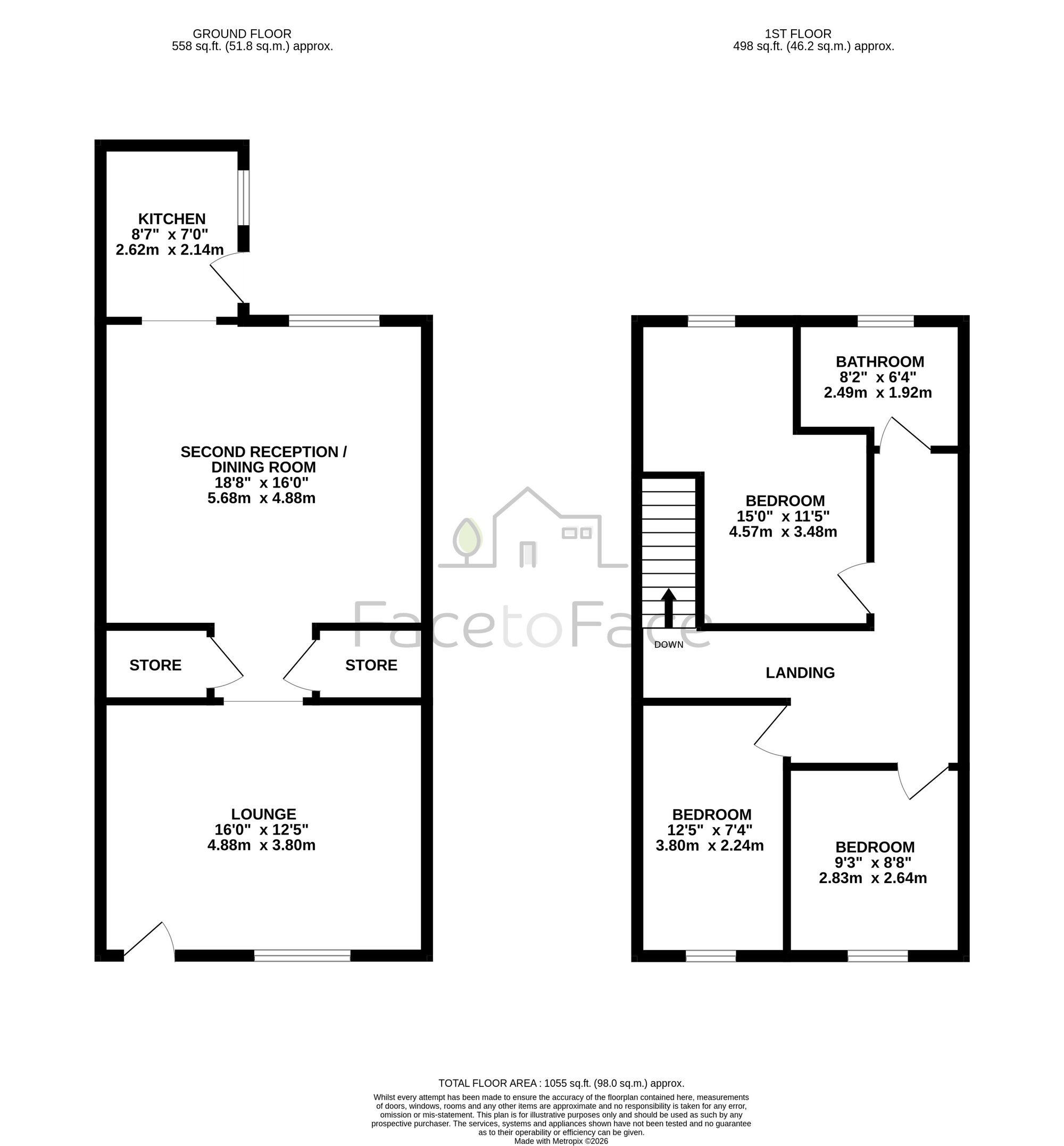273 Halifax Road, Todmorden floorplan