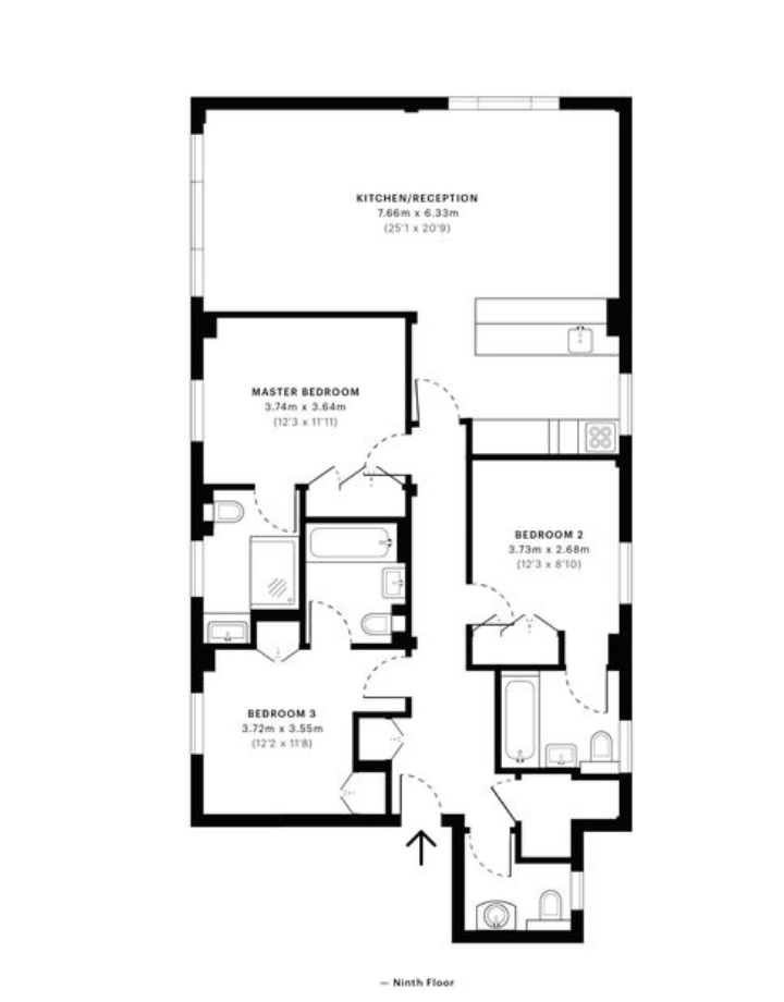 Penthouse 1008, Boydell Court, St Johns Wood Park floorplan