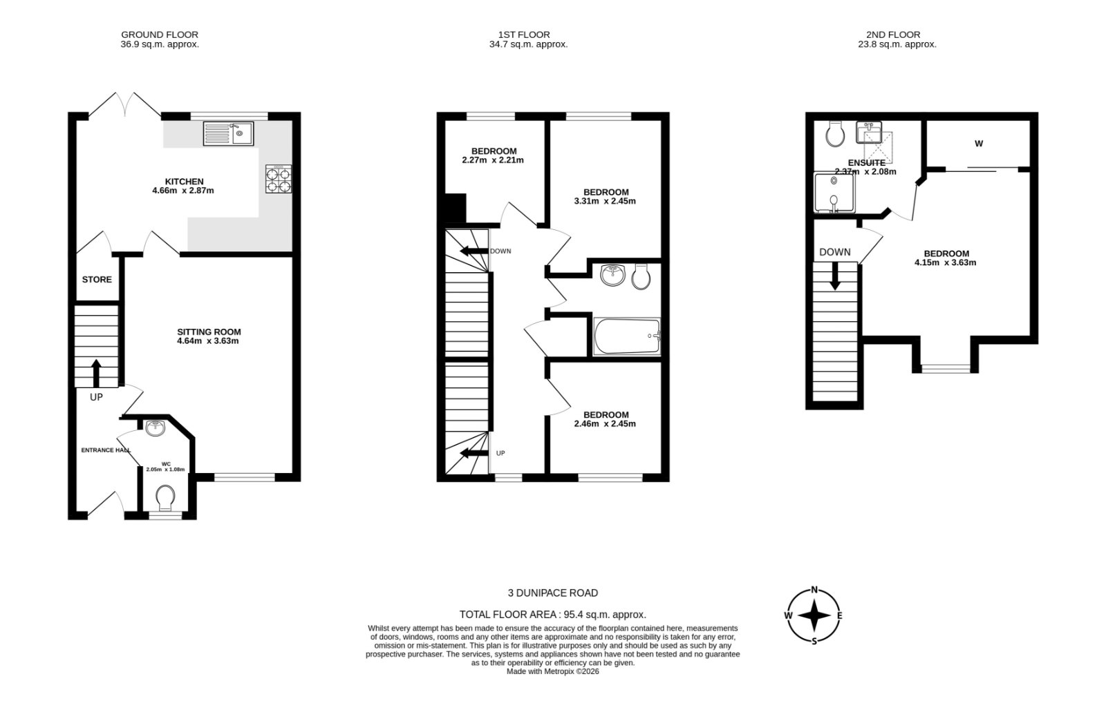 3 Dunipace Road, Edinburgh floorplan