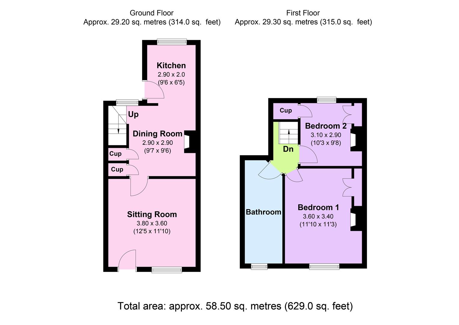 High Oak Road, Ware SG12, 2 bedroom semidetached house for sale