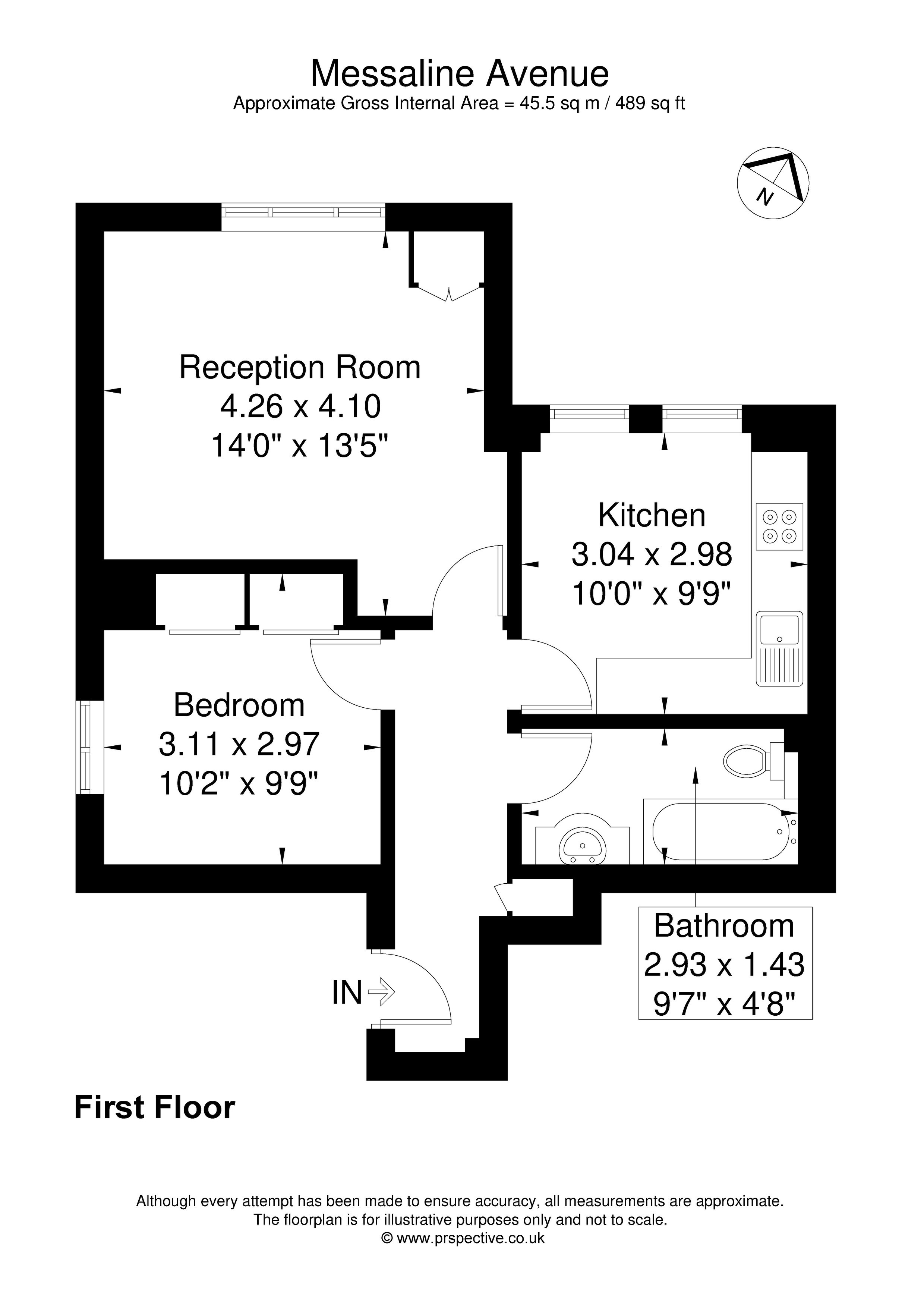 Flat 3, 28, Messaline Avenue, London floorplan