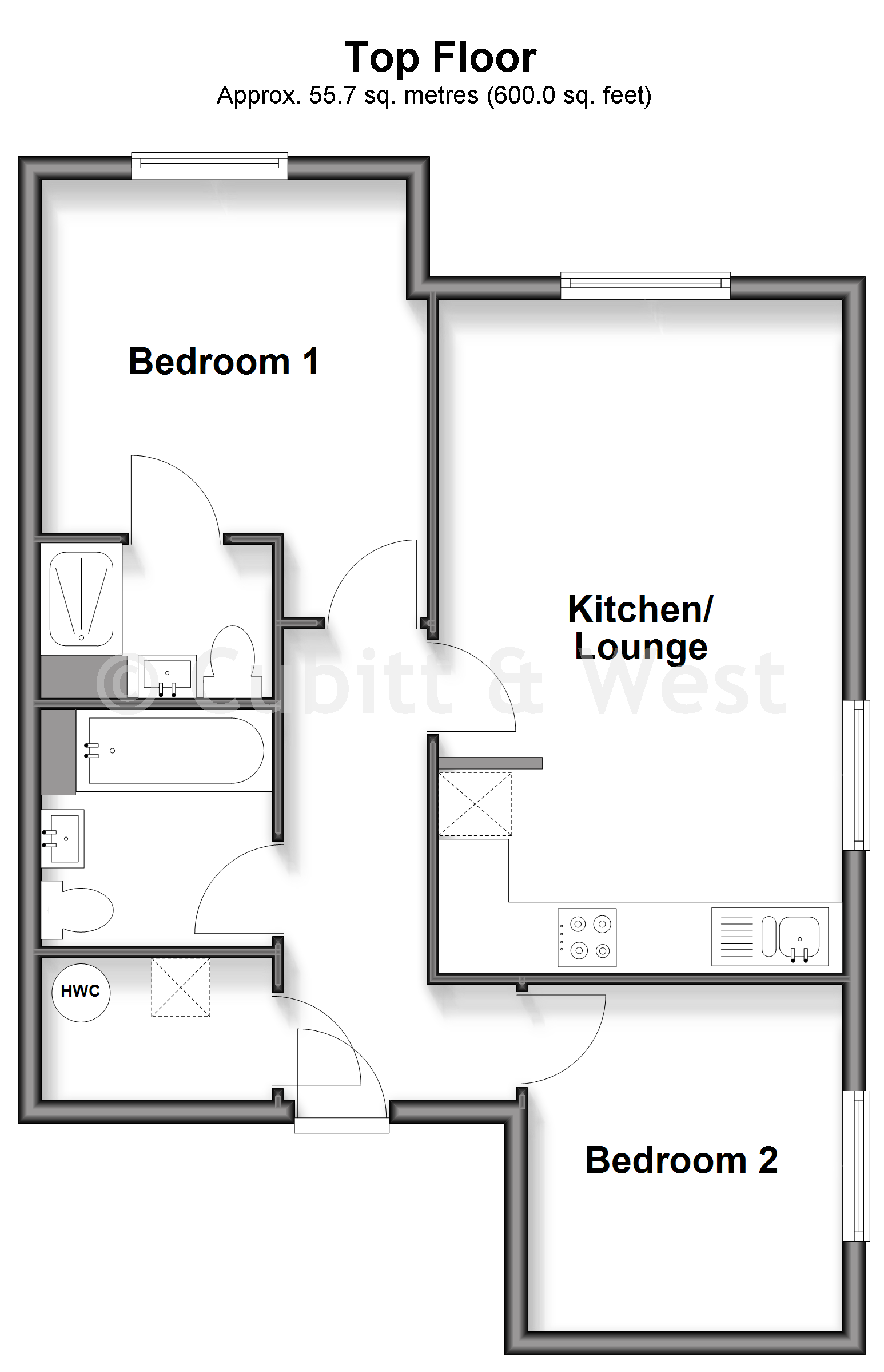 48, Bailey Place, Crowborough floorplan