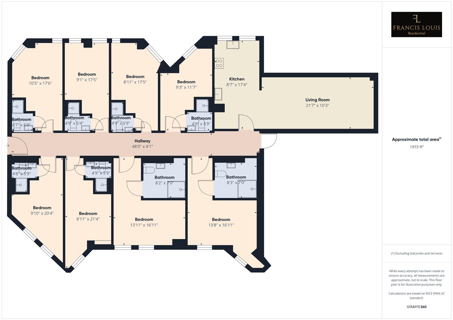 Flat 3, Beaufort House, New North Road, Exeter floorplan