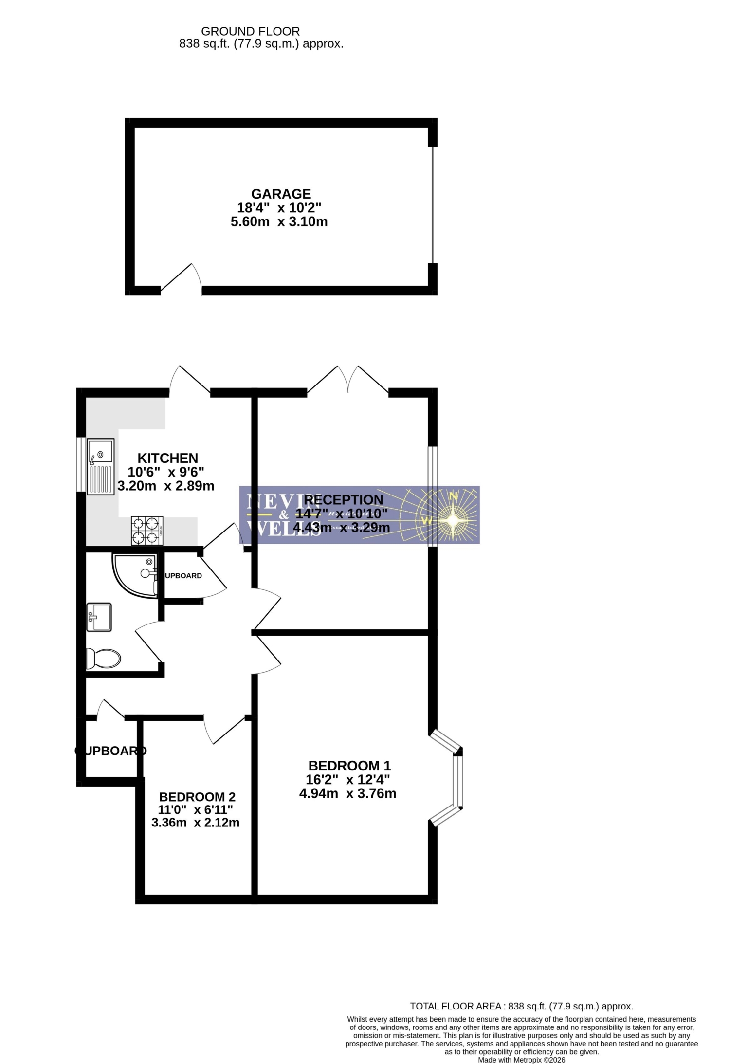 4, The Vale, Feltham floorplan