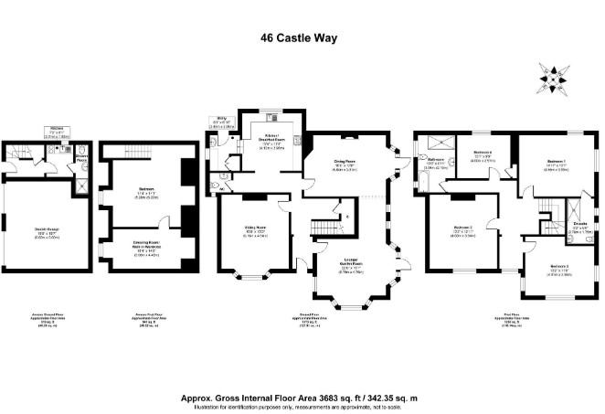 46 Castle Way, Leybourne, West Malling floorplan