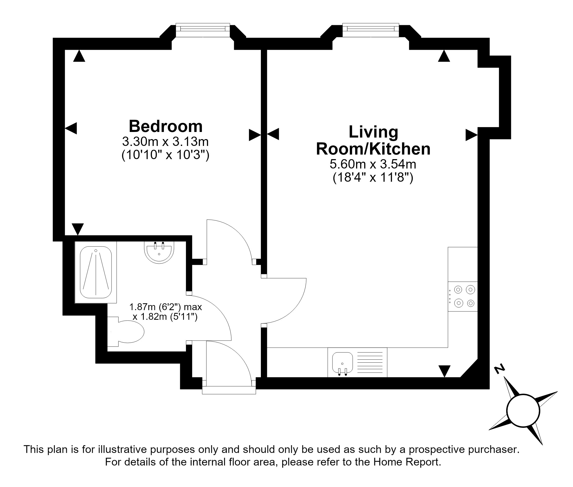 104 (3f3), Dalry Road, Dalry, Edinburgh floorplan