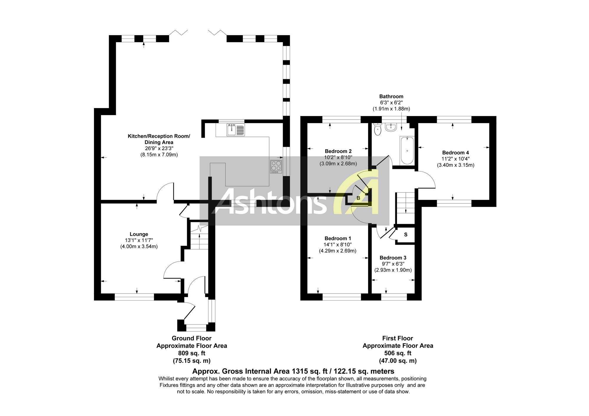 31 Whernside, Widnes floorplan