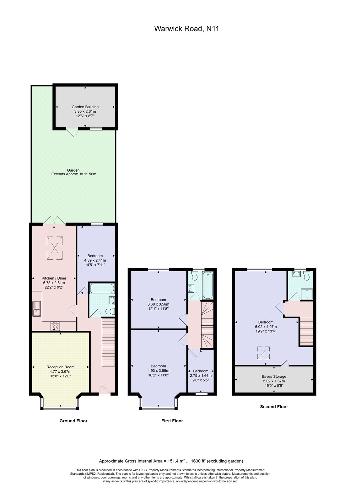 70, Warwick Road, London floorplan