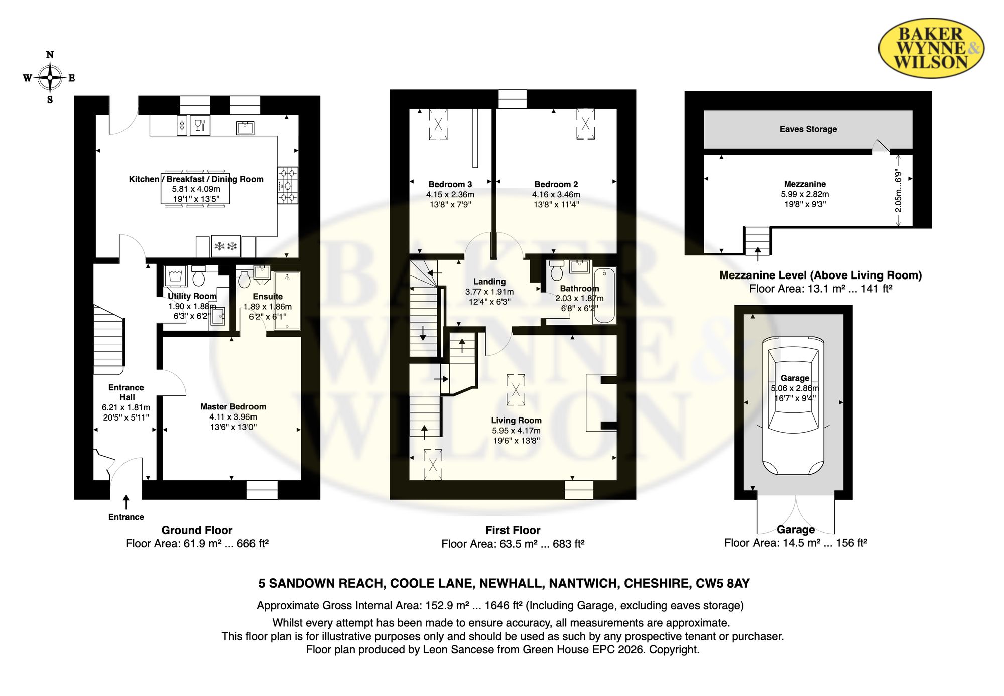 5 Sandown Reach Coole Lane, Nantwich floorplan