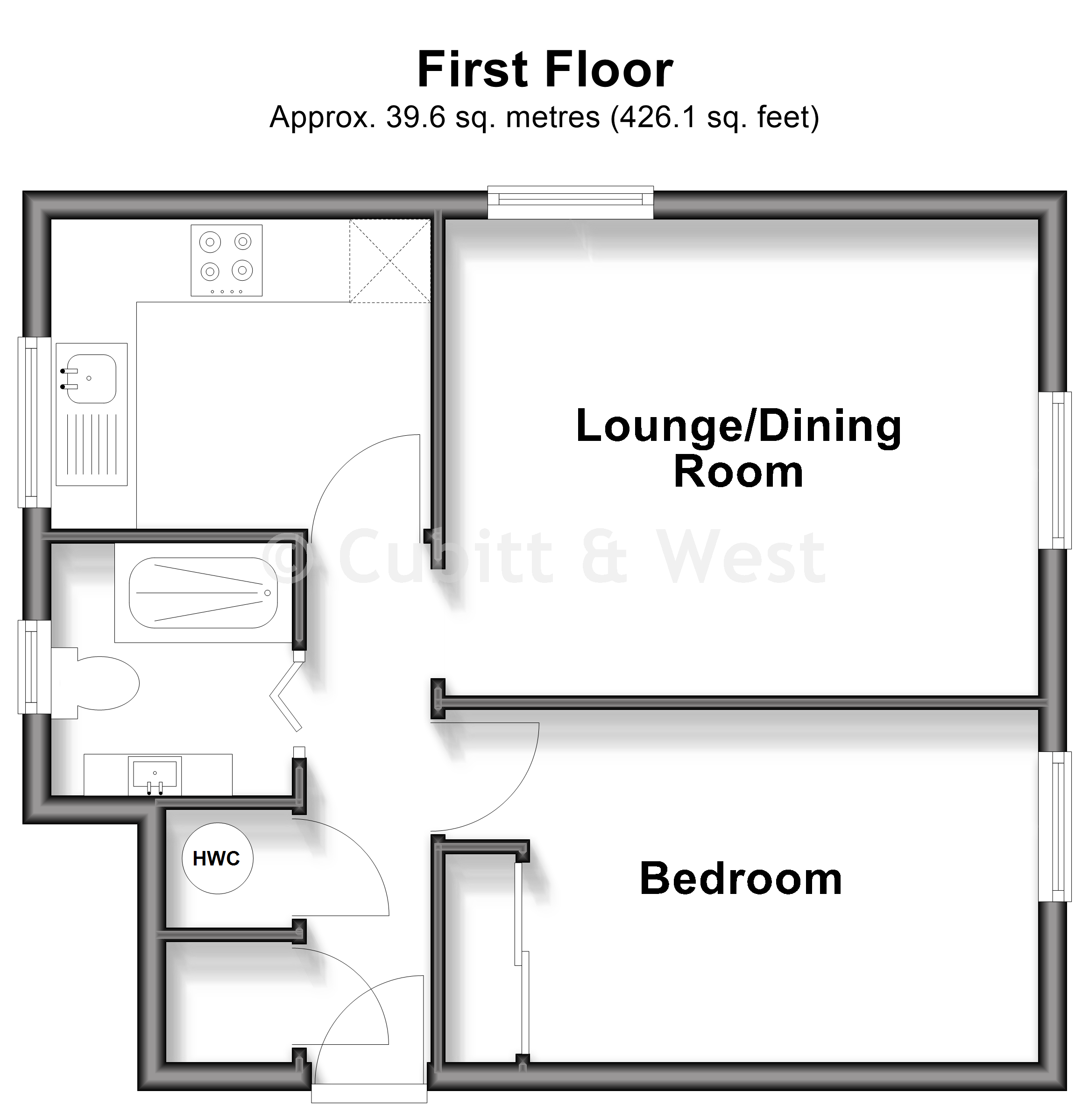 37, Black Swan Close, Crawley floorplan