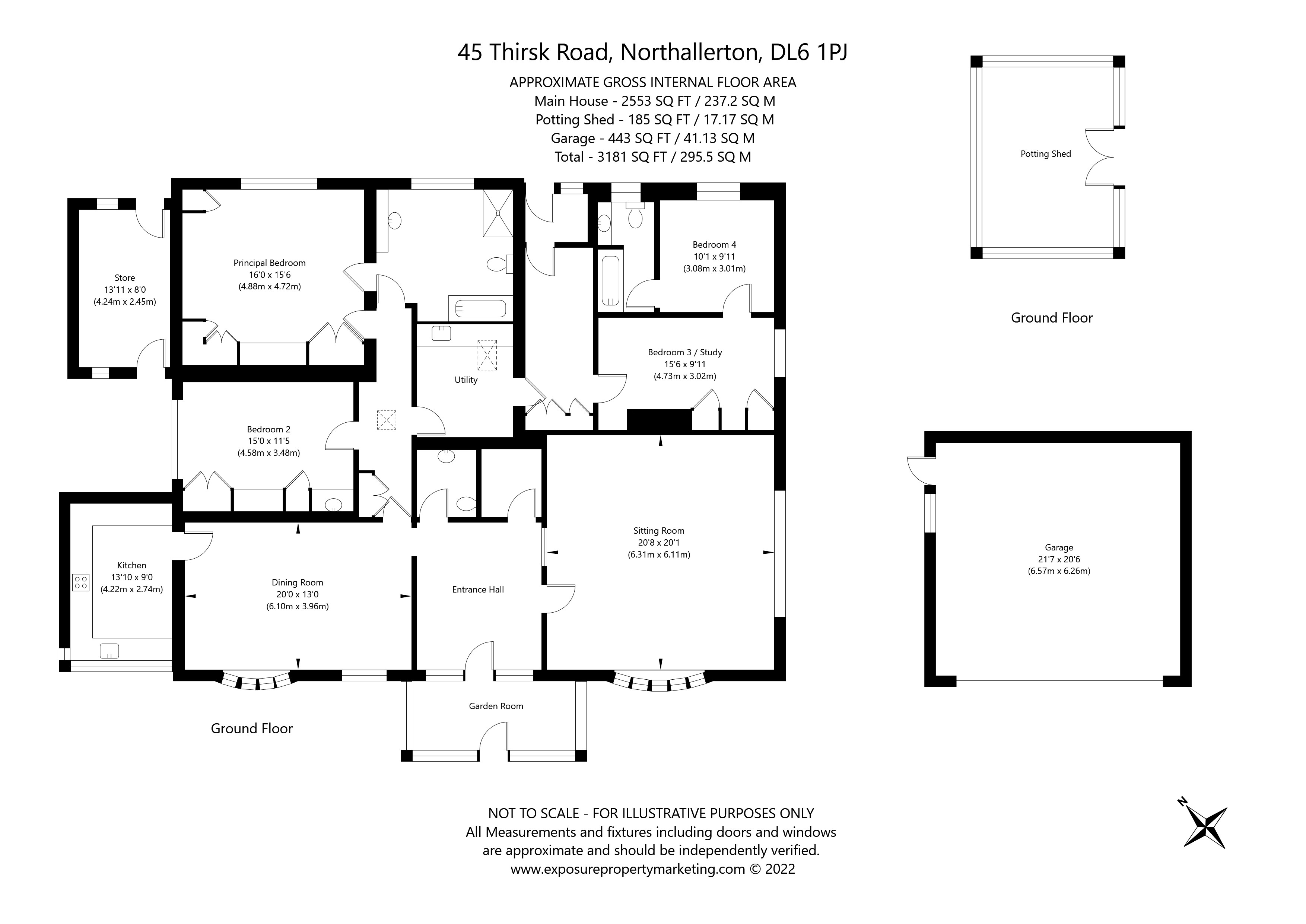 Thirsk Road, Northallerton, North Yorkshire DL6, 4 bedroom bungalow for