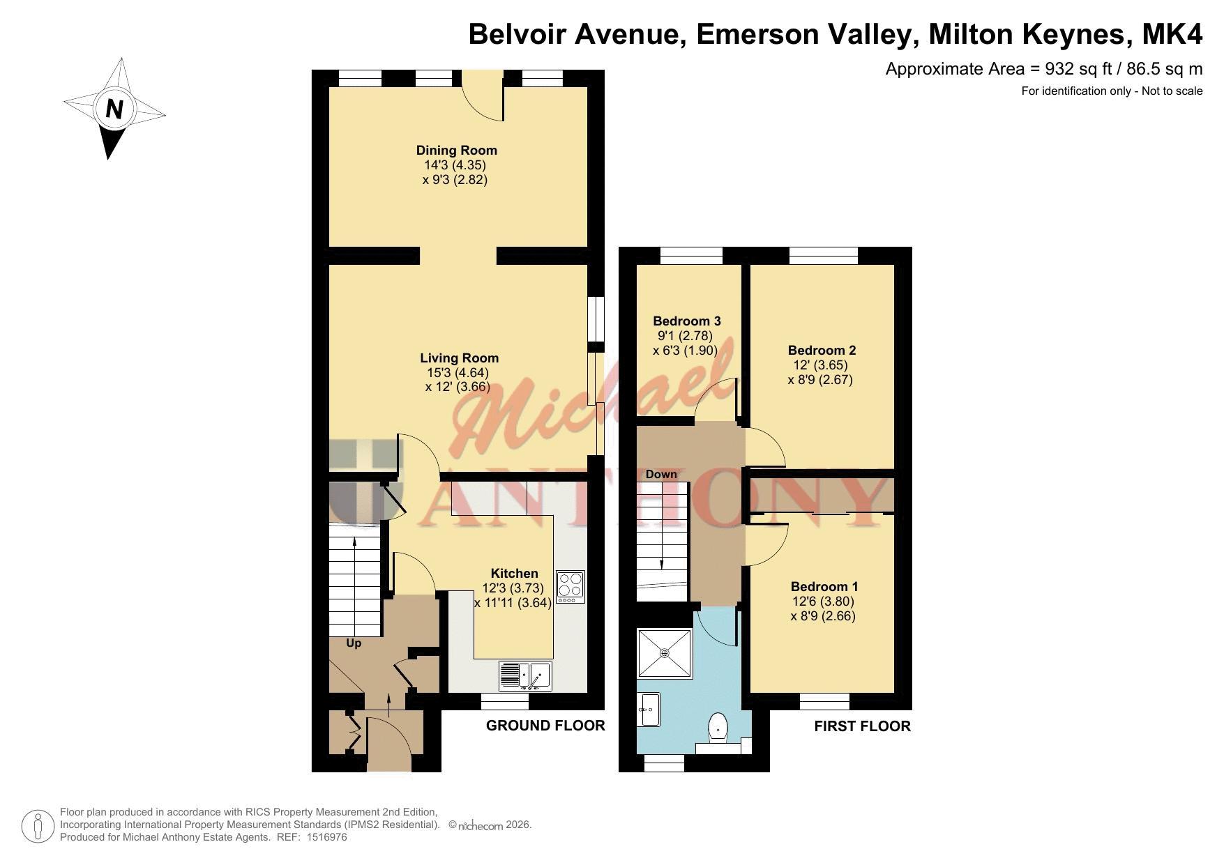 9, Belvoir Avenue, Milton Keynes floorplan