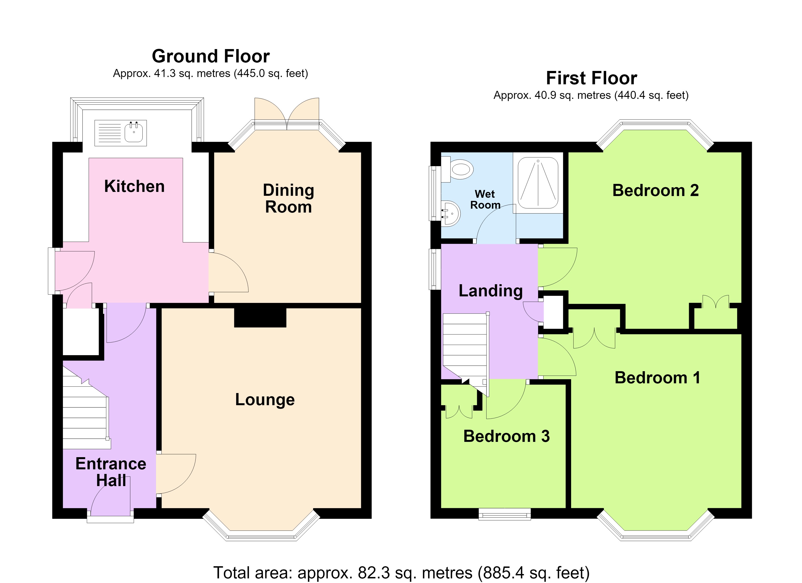 42, Hall Crescent, South Yorkshire floorplan