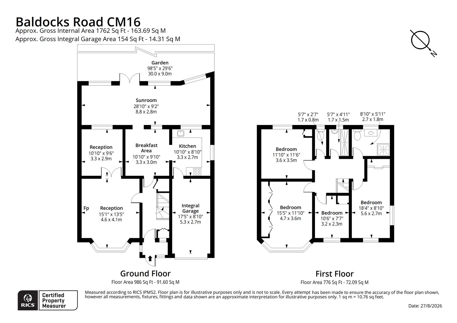 9, Baldocks Road, Theydon Bois floorplan