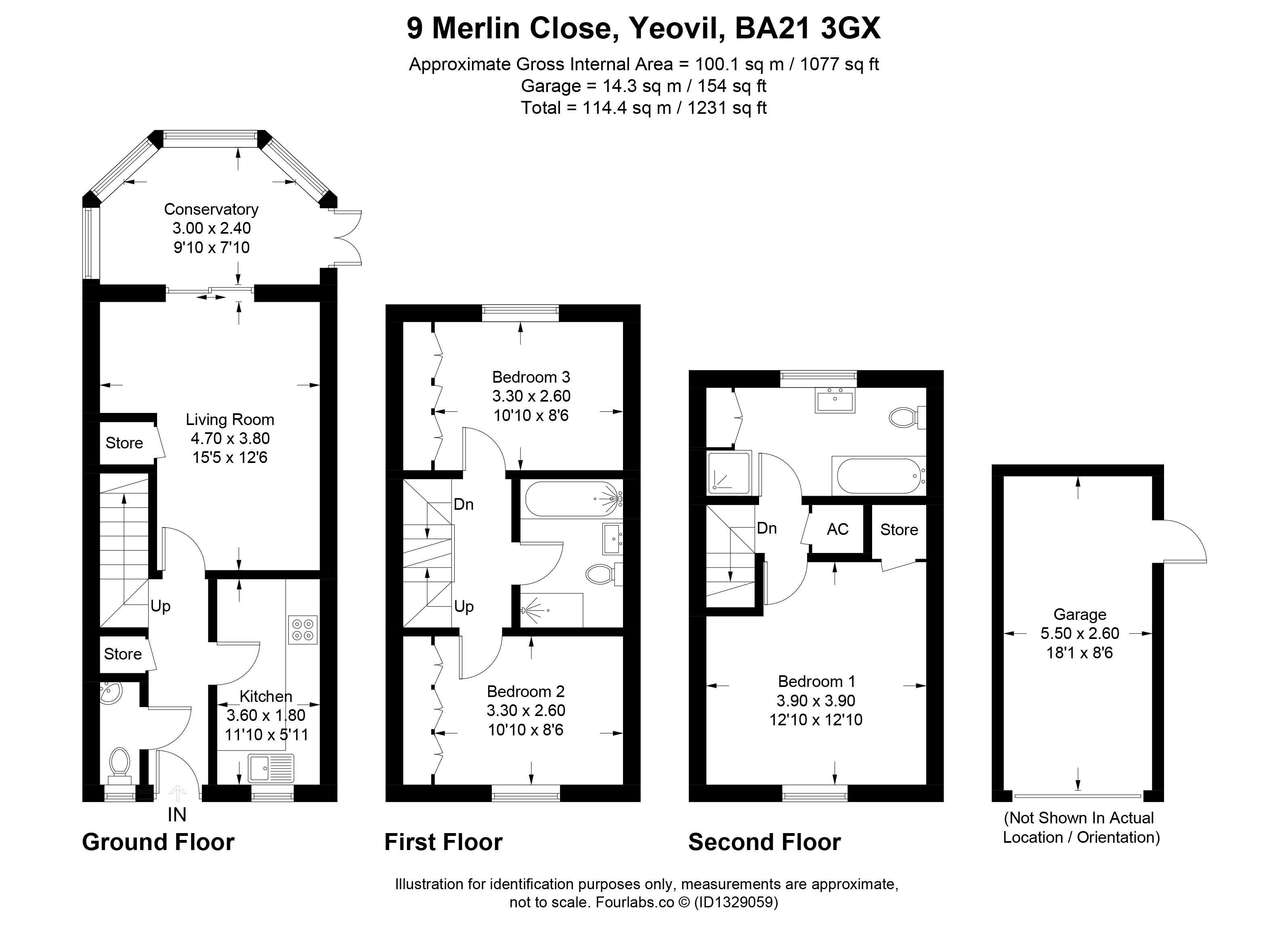 9, Merlin close, Yeovil floorplan