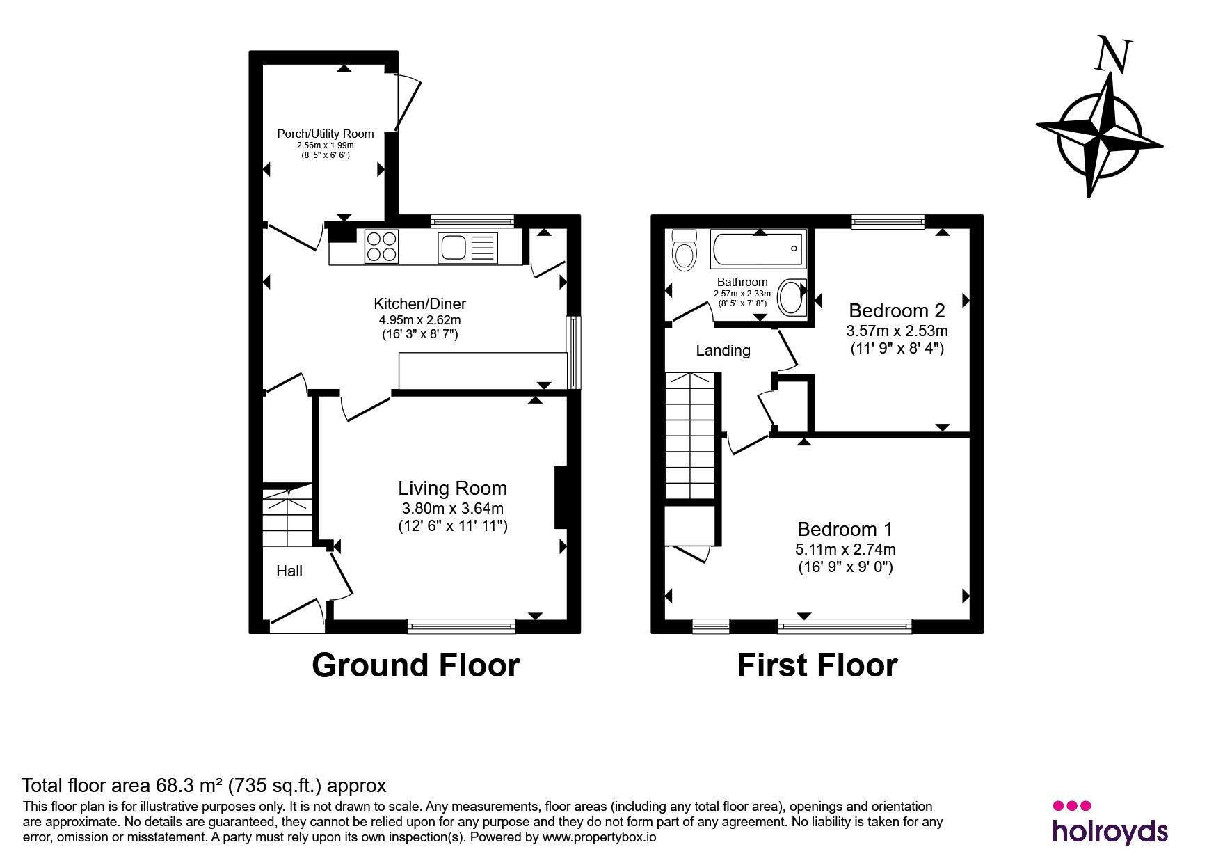 63, Downside Crescent, Bradford floorplan