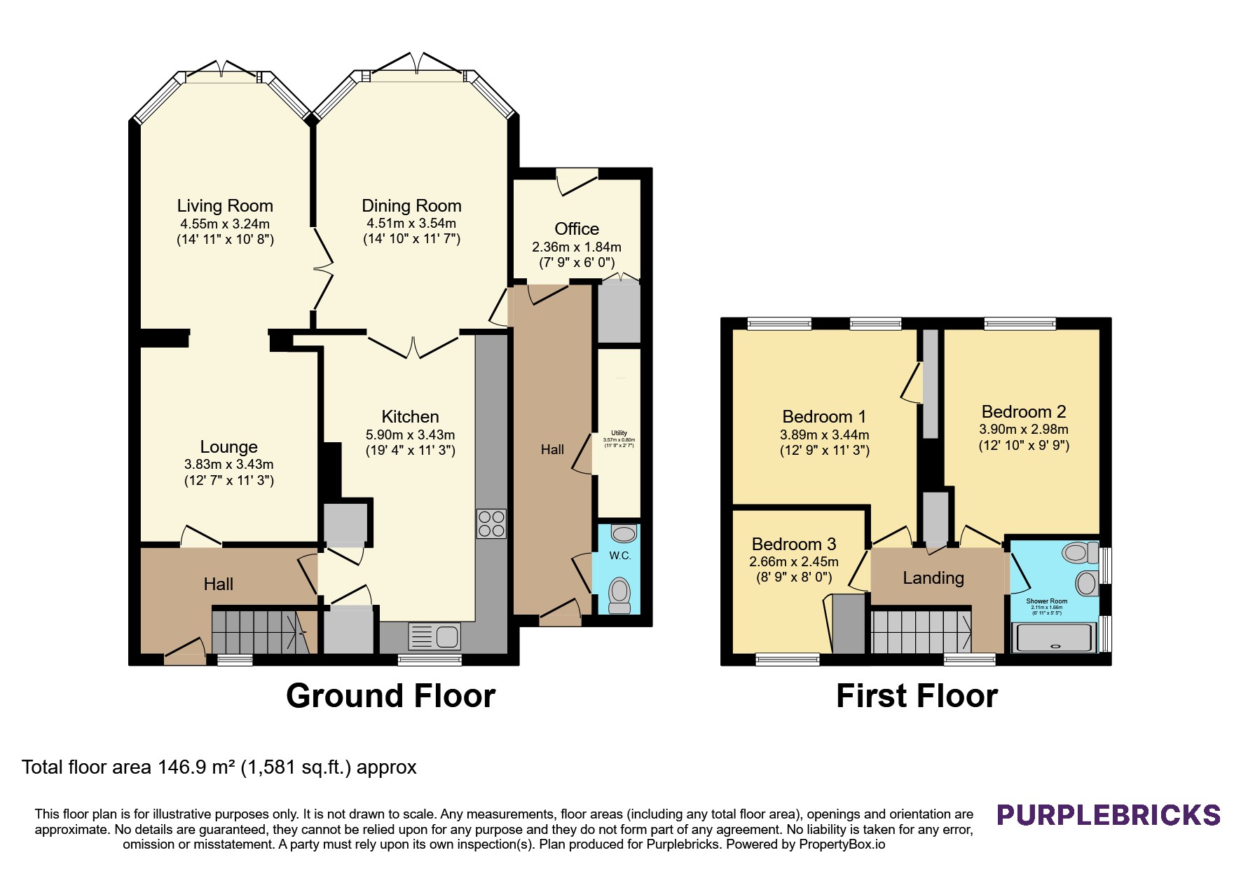 41, Rutland Avenue, Borrowash floorplan
