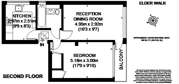 1 Bedrooms Flat to rent in Elder Walk, London N1