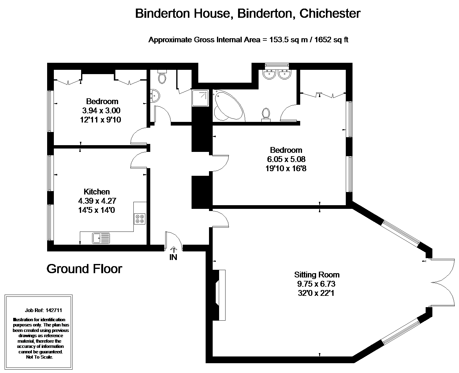 2 bed flat for sale in Binderton House, Binderton, Chichester, West