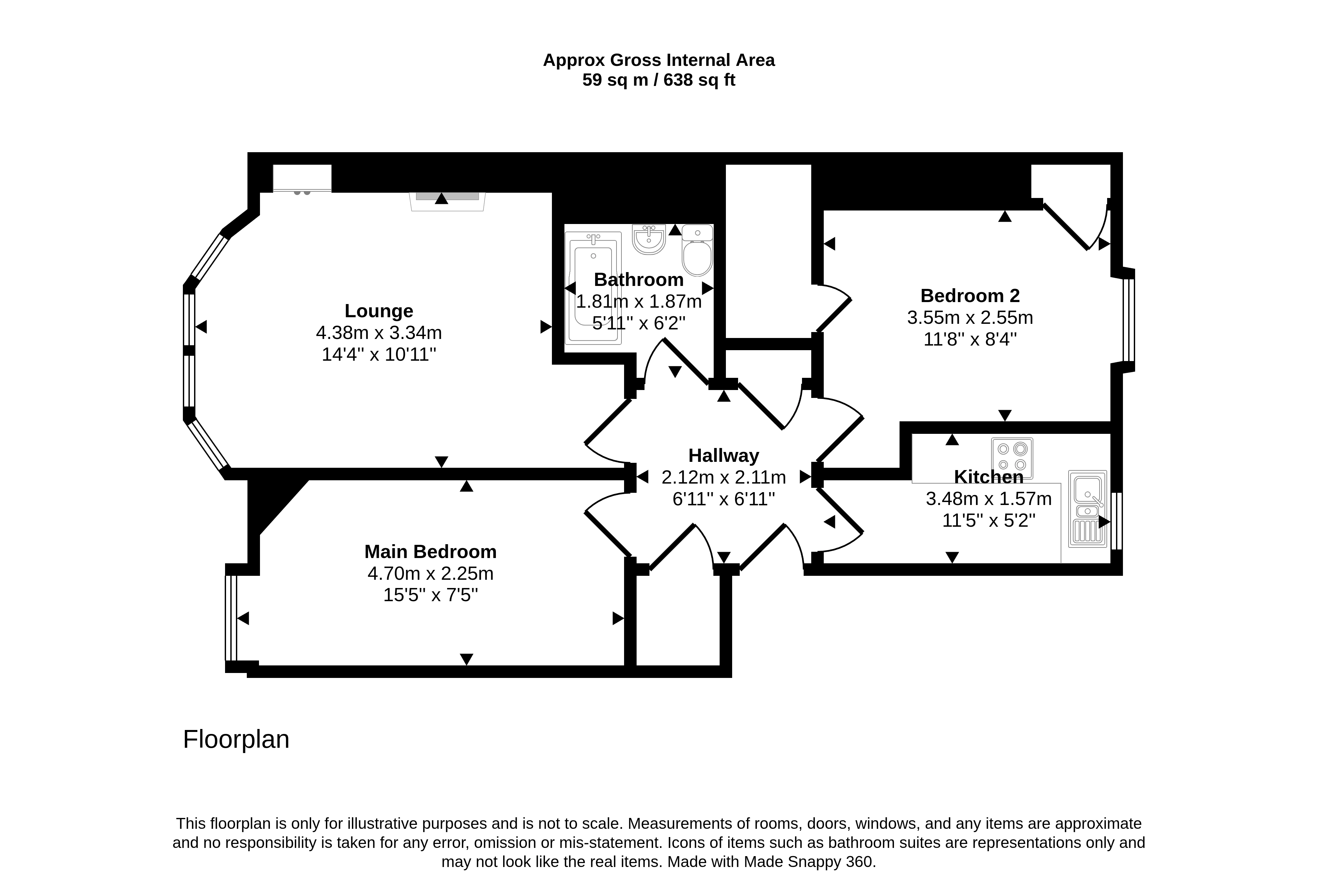 1/2, 4, Glen Street, Renfrewshire floorplan