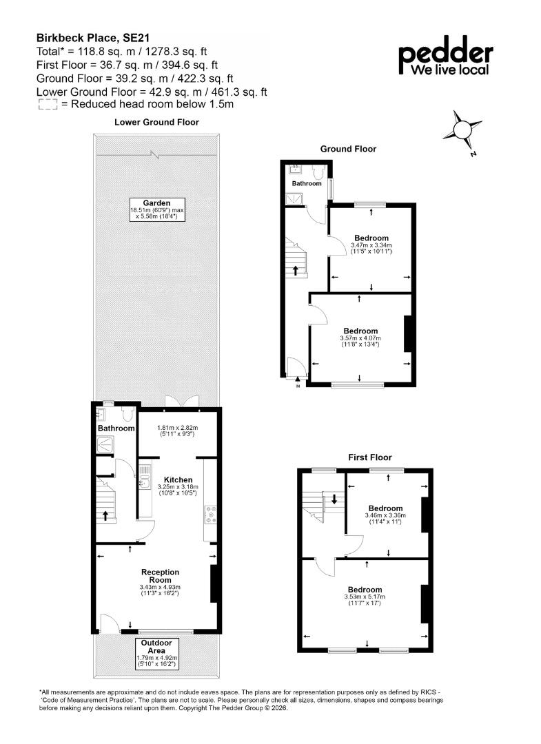 16, Birkbeck Place, London floorplan
