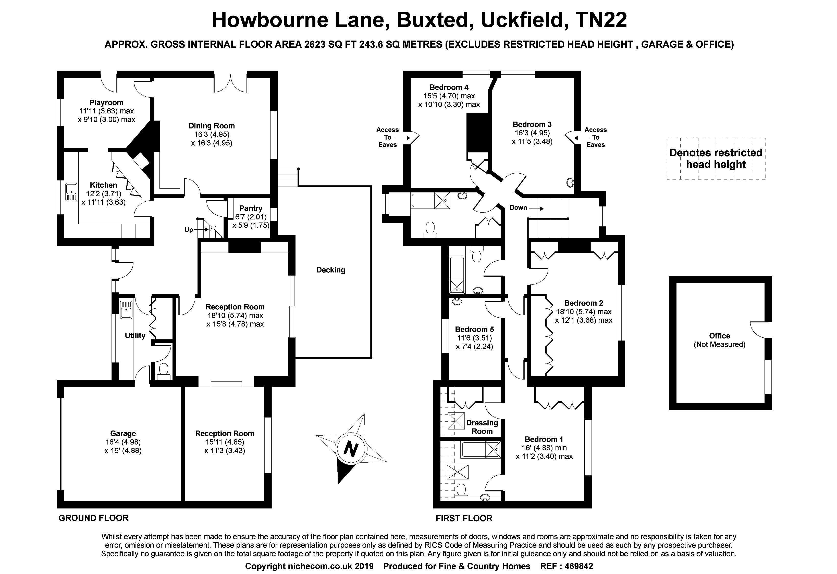 5 Bedrooms Detached house for sale in Howbourne Lane, Buxted, Uckfield, East Sussex TN22