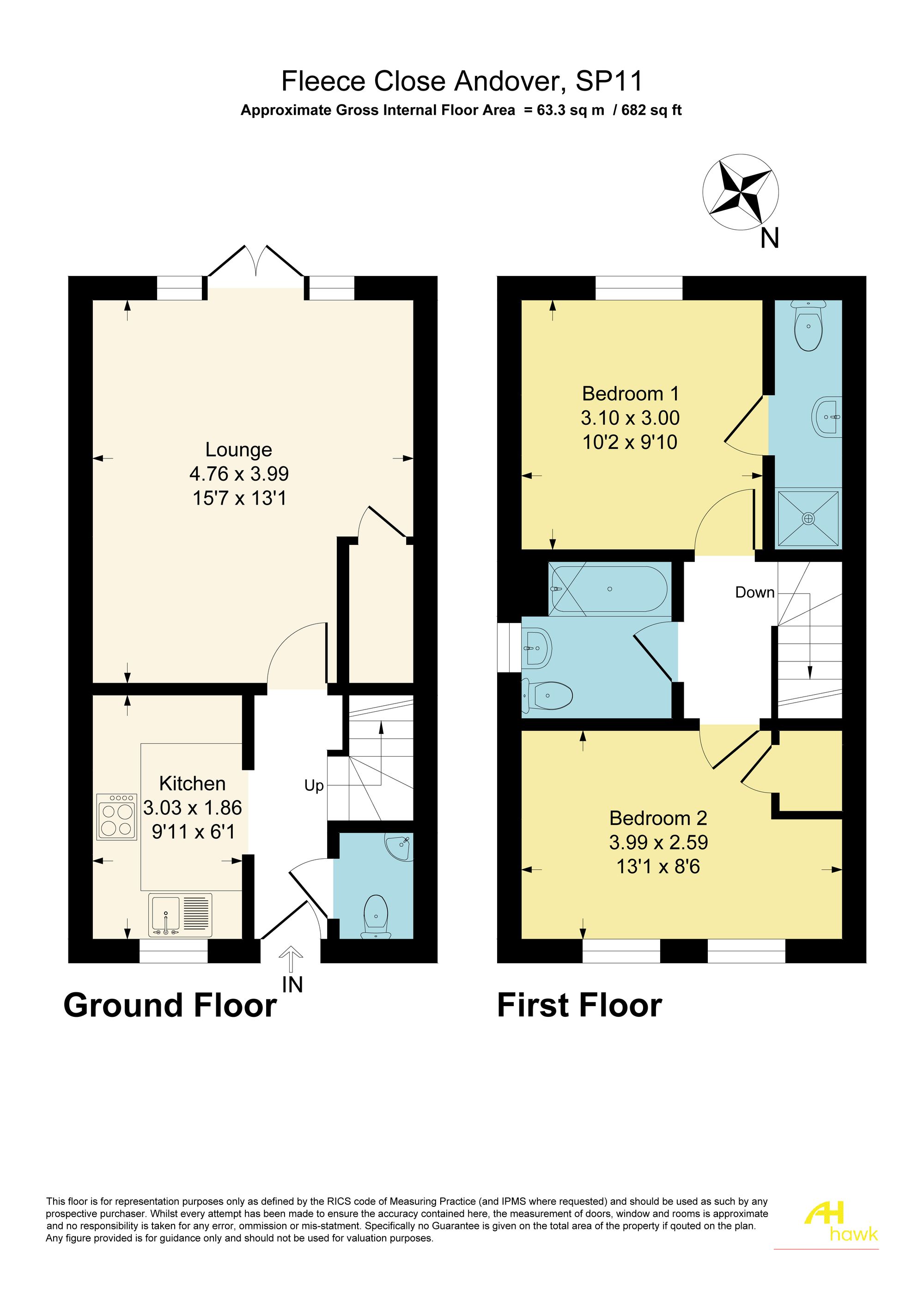 27 Fleece Close, Andover floorplan