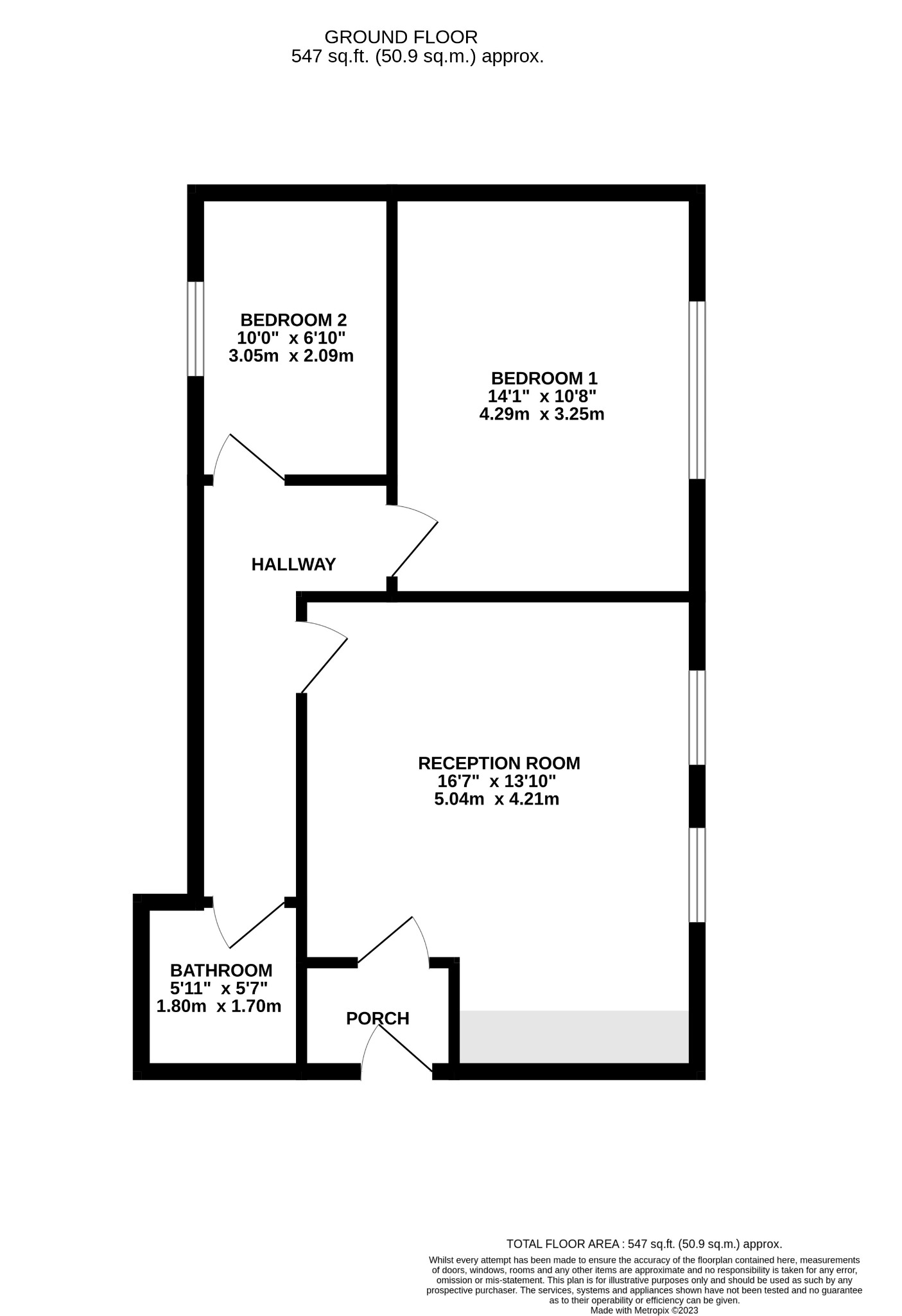 13  Flat 7, The Crescent, Bournemouth floorplan