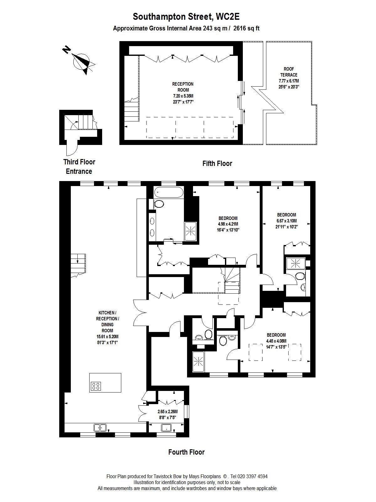 3 Bedrooms Flat to rent in Southampton Street, London WC2E