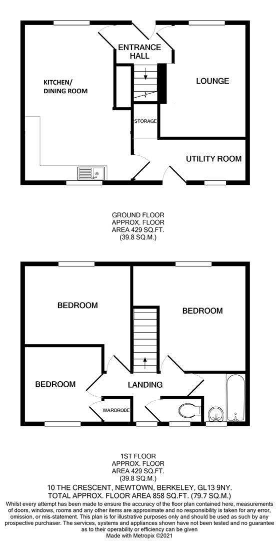 10, The Crescent, Newtown, Berkeley floorplan