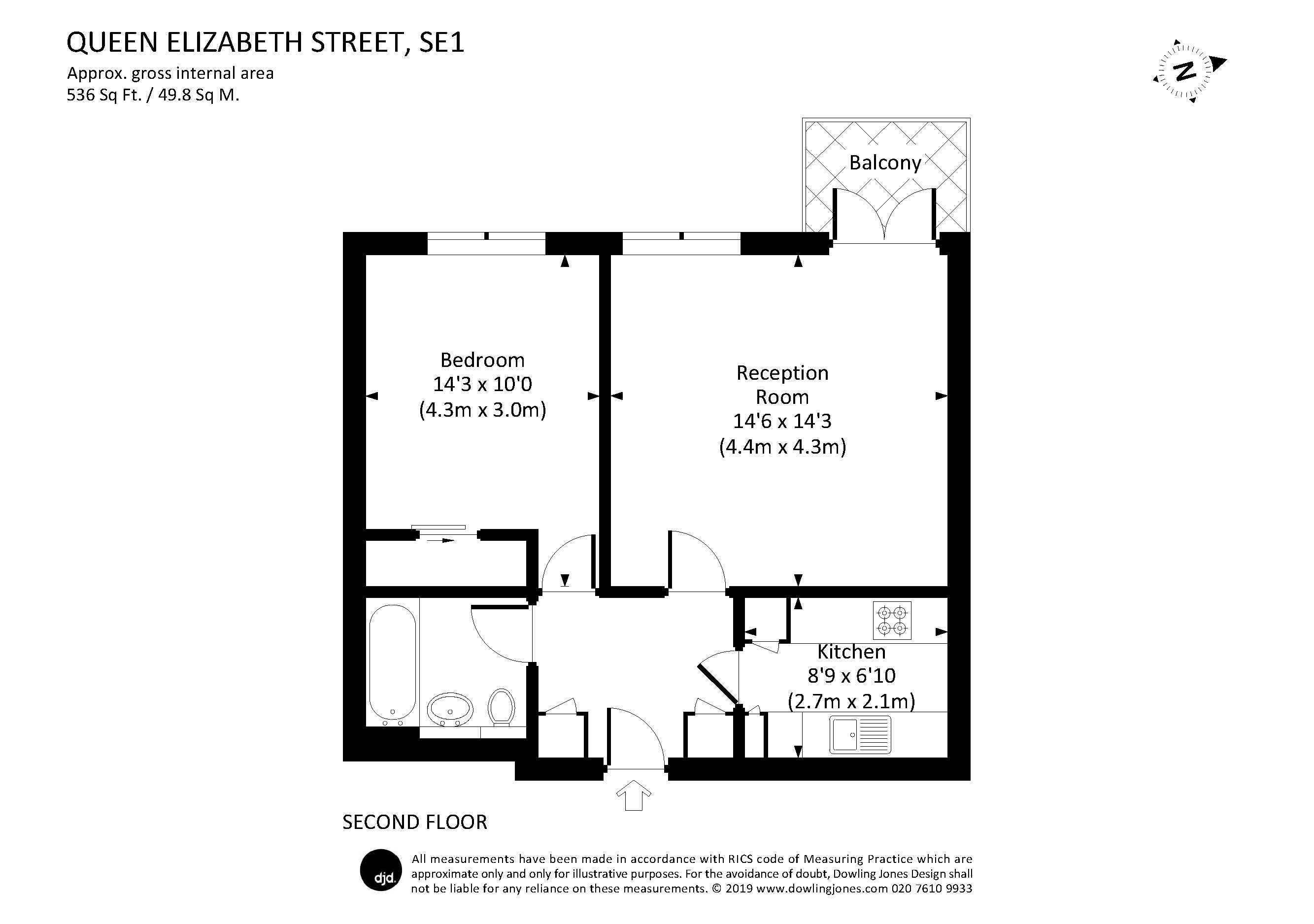 1 Bedrooms Flat to rent in Queen Elizabeth Street, London SE1