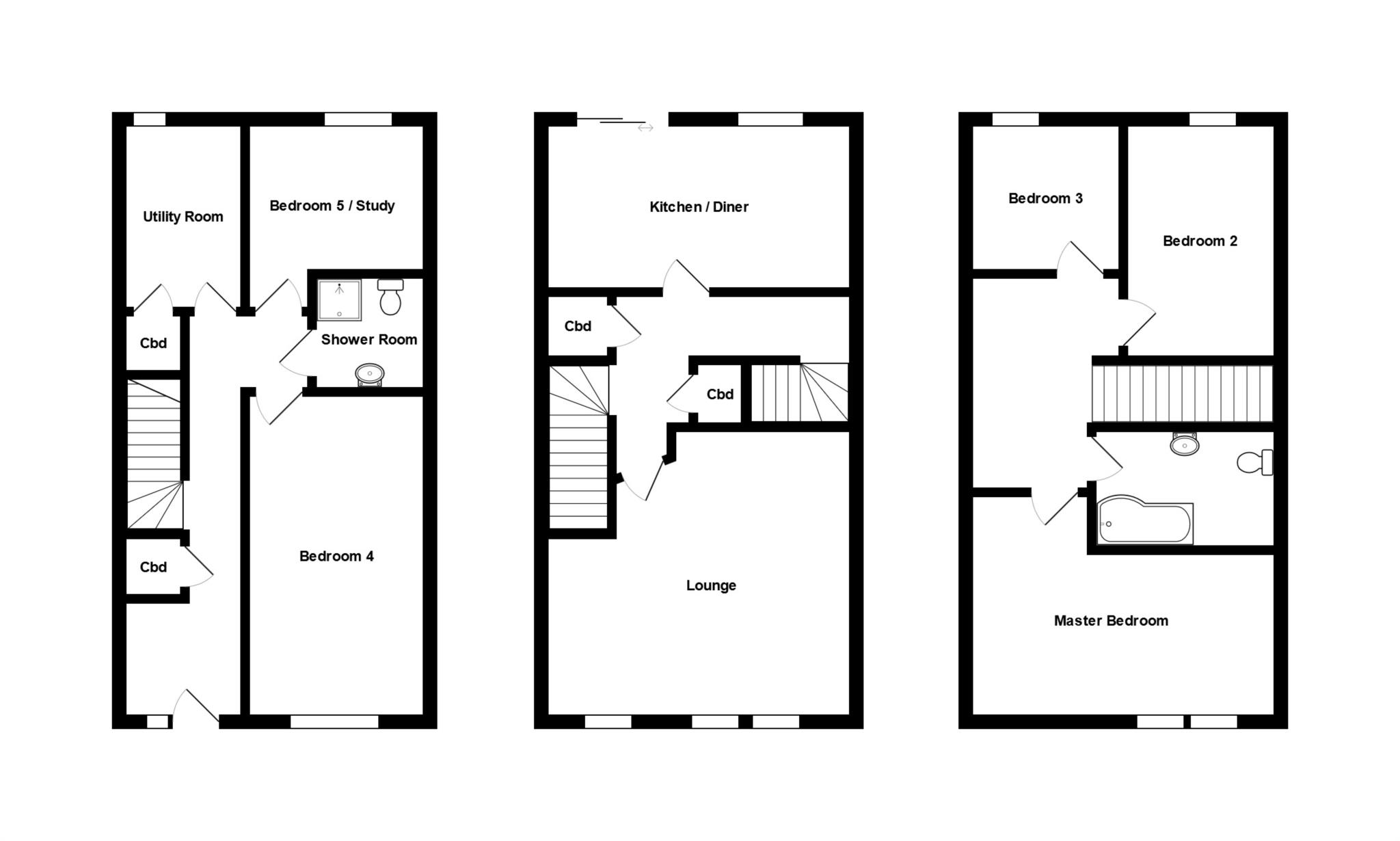 5 Bedrooms Town house for sale in Wood Street, Catrine, Mauchline KA5