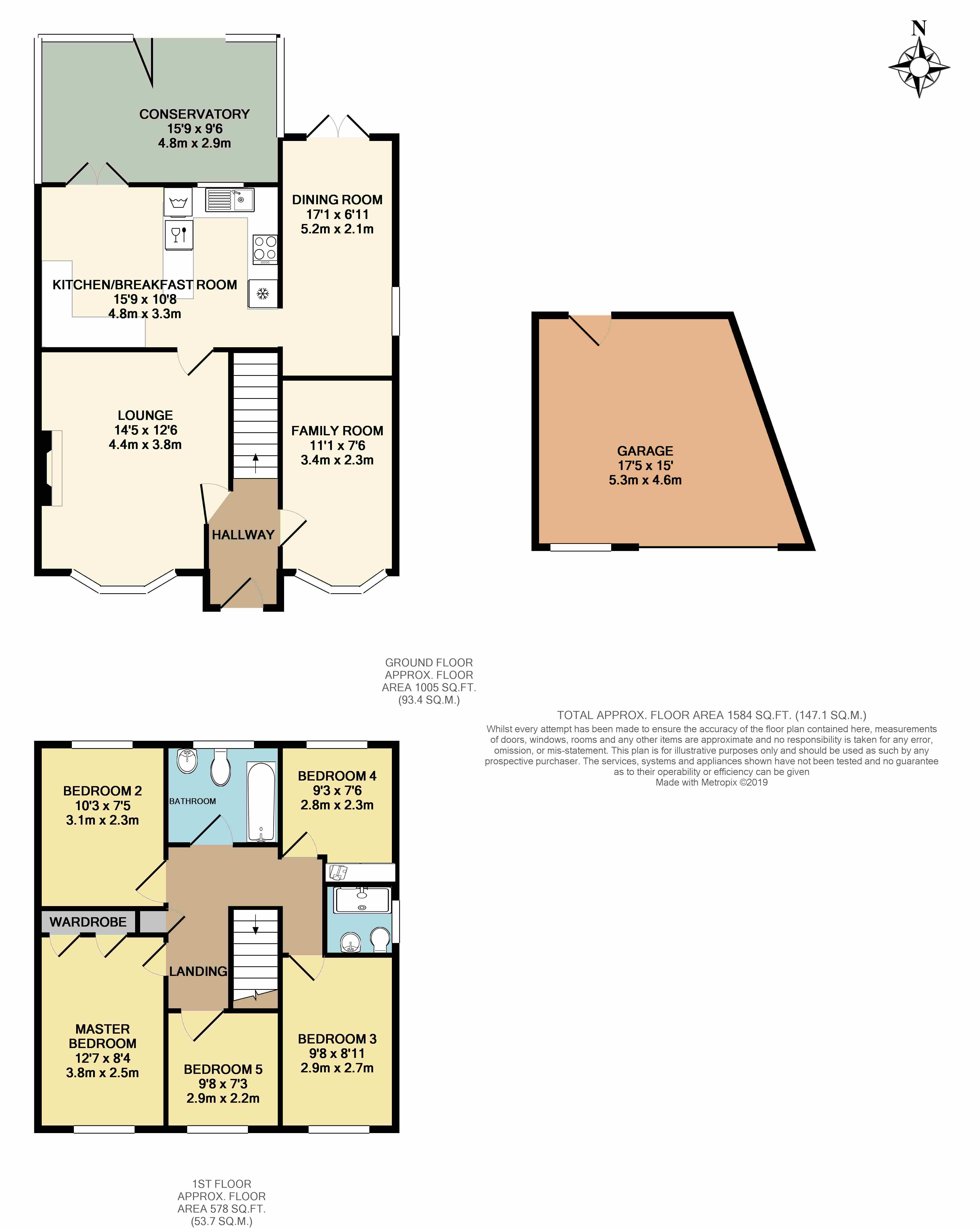 5 Bedrooms Detached house for sale in Mannock Way, Woodley, Reading RG5