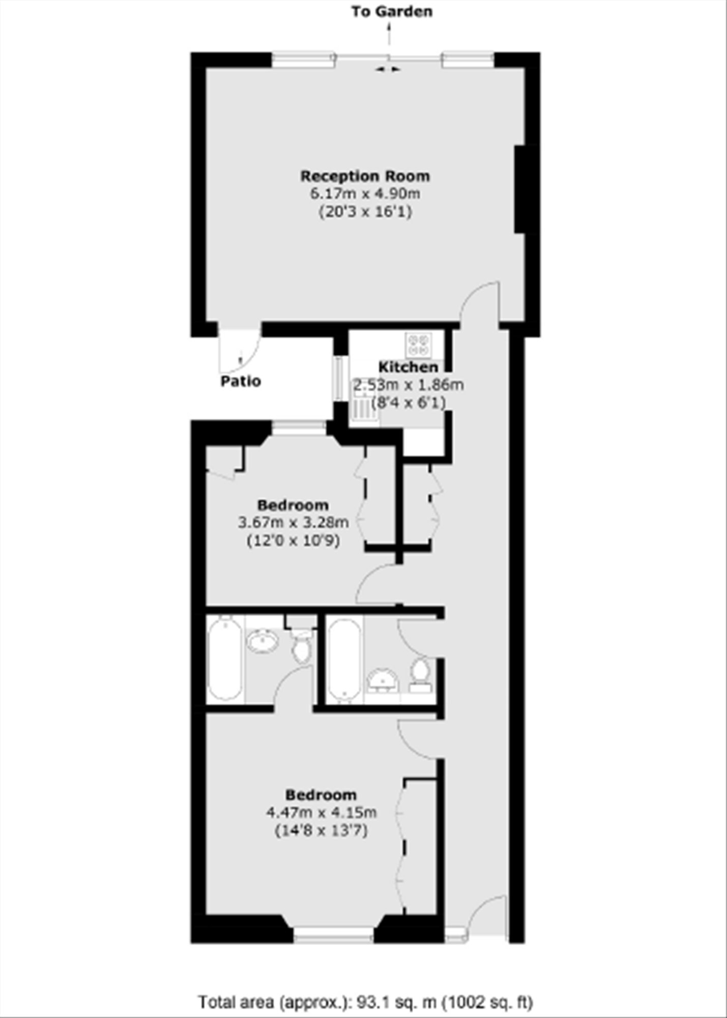 Basement Flat 6, 38, Harcourt Terrace, London floorplan