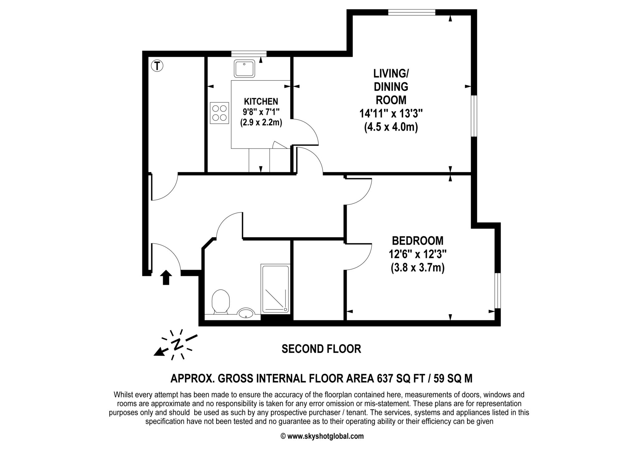 25 Wellington Court, Waterloo Road, Epsom floorplan