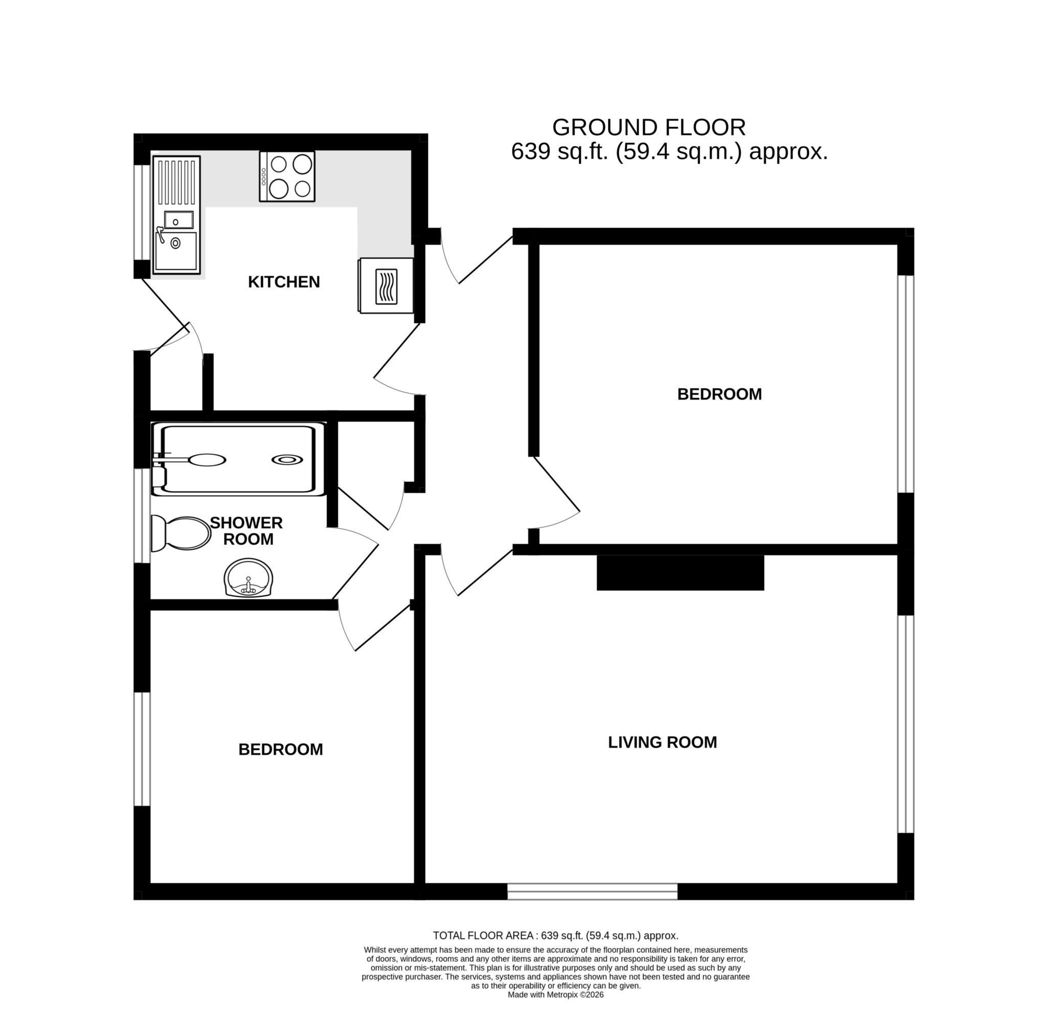 Flat 1, Moat House, Moat Croft Road, Eastbourne floorplan