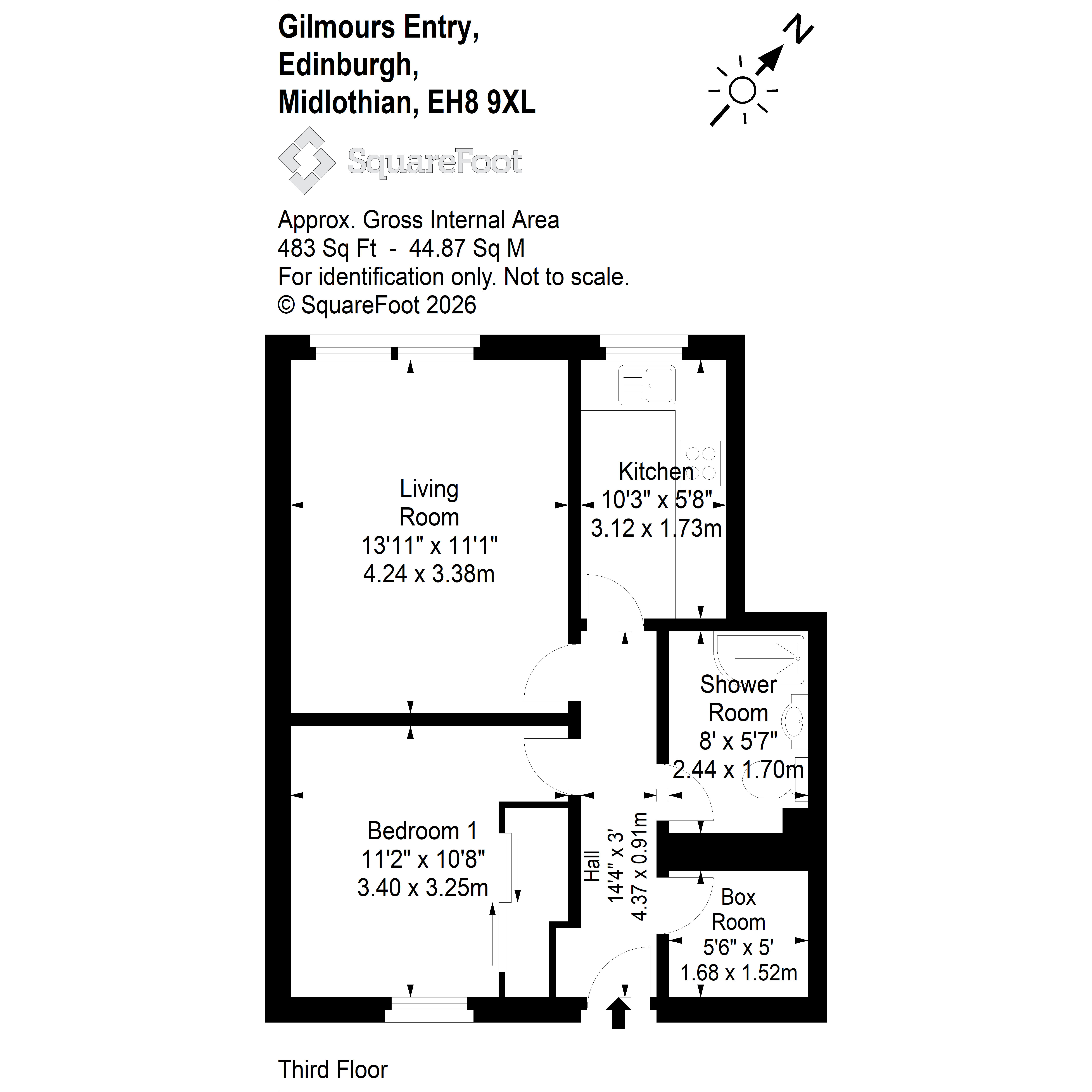 1/7, Gilmours Entry, Edinburgh floorplan