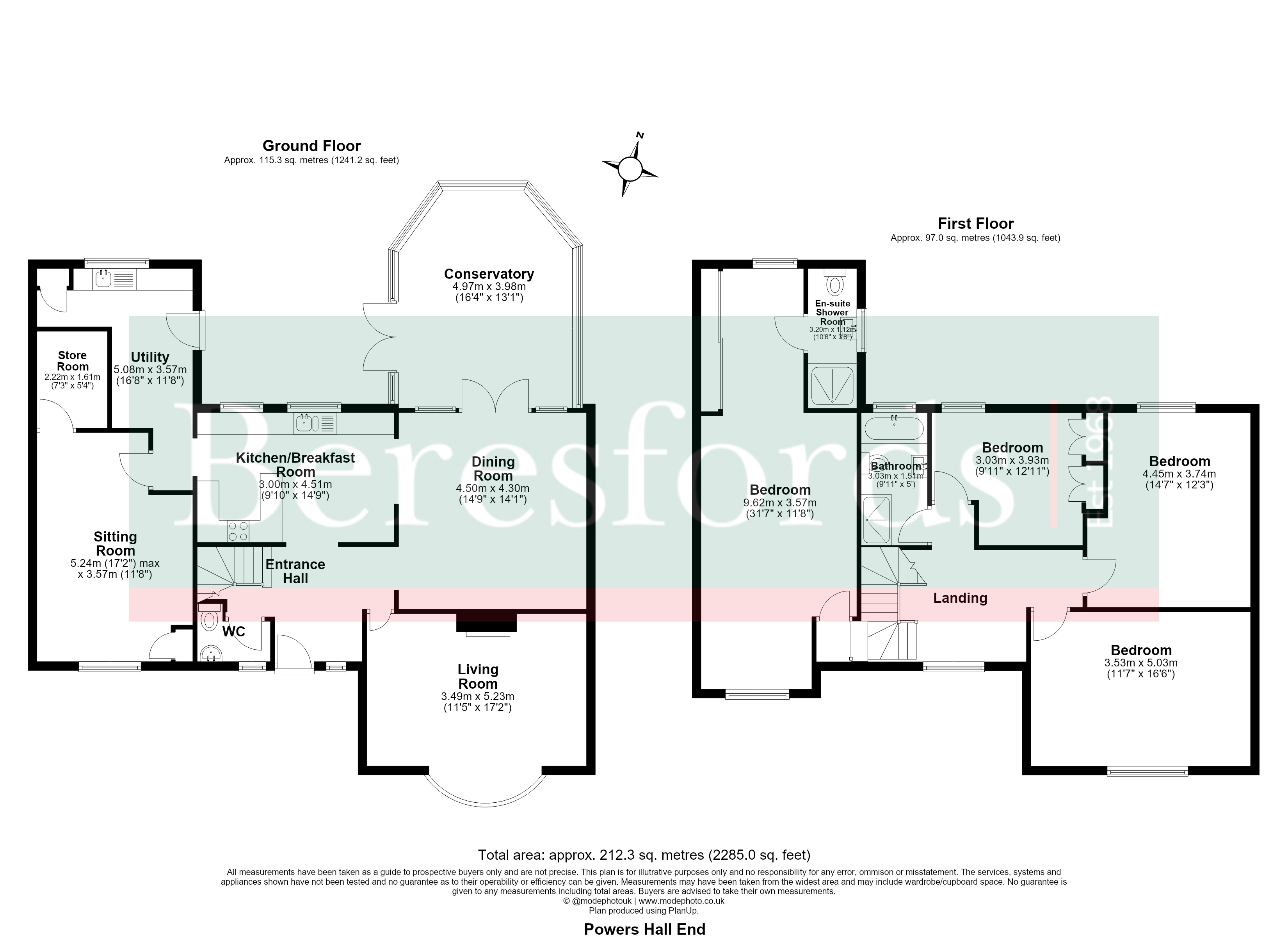Powers Hall End, Essex floorplan